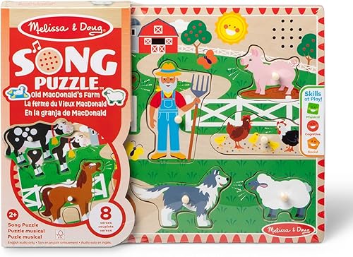 Miniatura 3 de Melissa & Doug - Rompecabezas con sonido (8 piezas), Granja de McDonald's, Multicolor