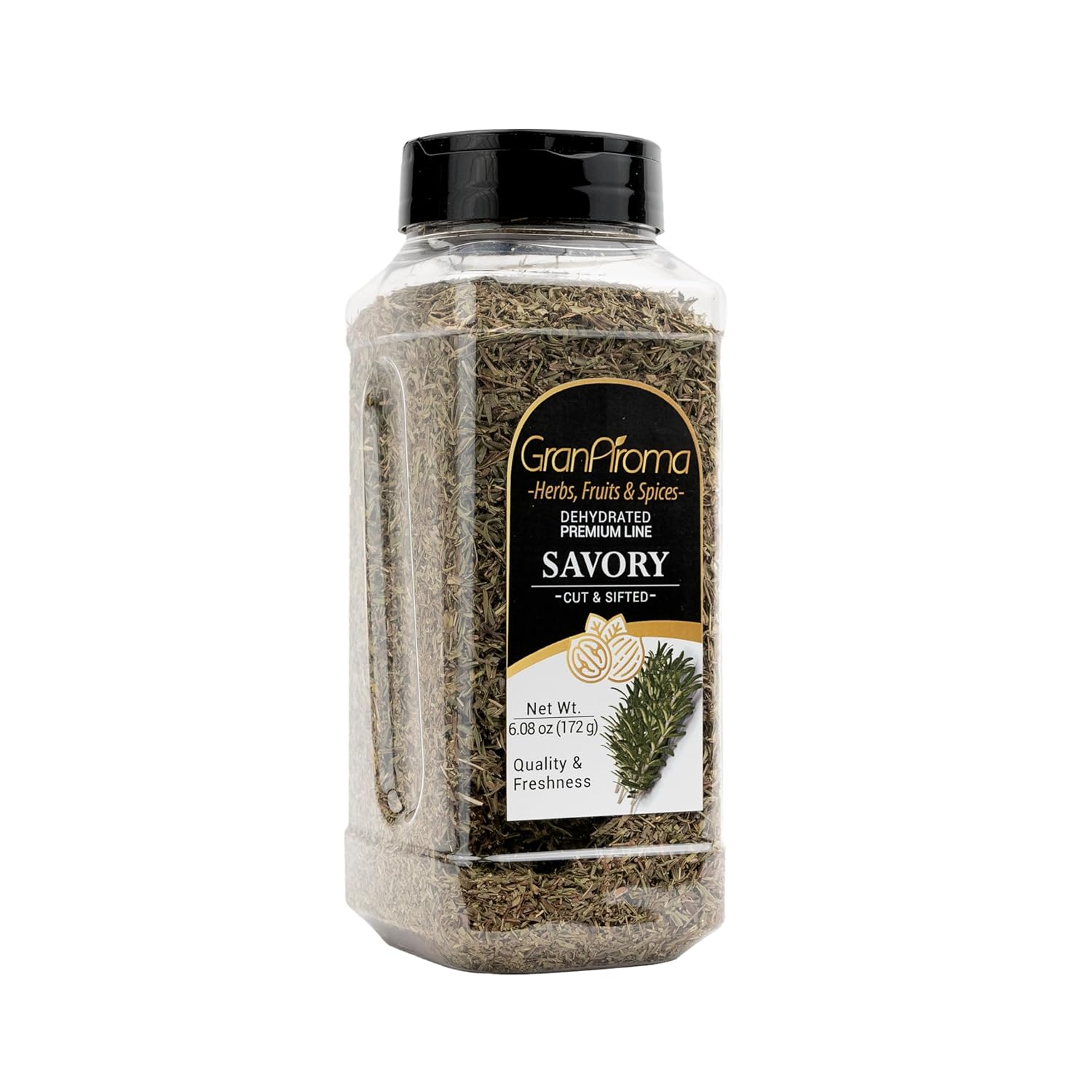GranAroma Savory Herb, Gourmet Spice for Mediterranean Dishes, Soups, and Salads (6.08 Ounce)