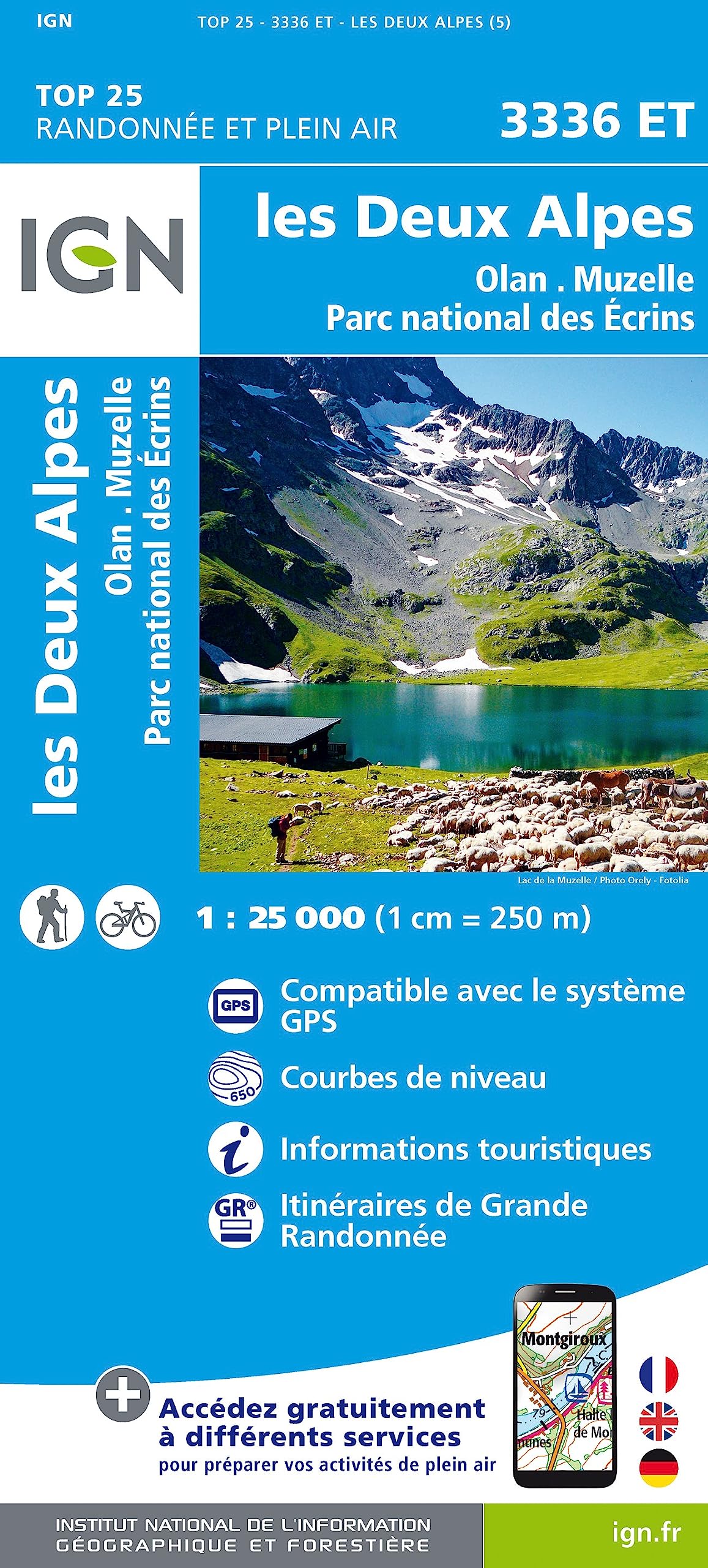 3336ET Les deux alpes, olan-​muzelle pn des ecrins / recto
