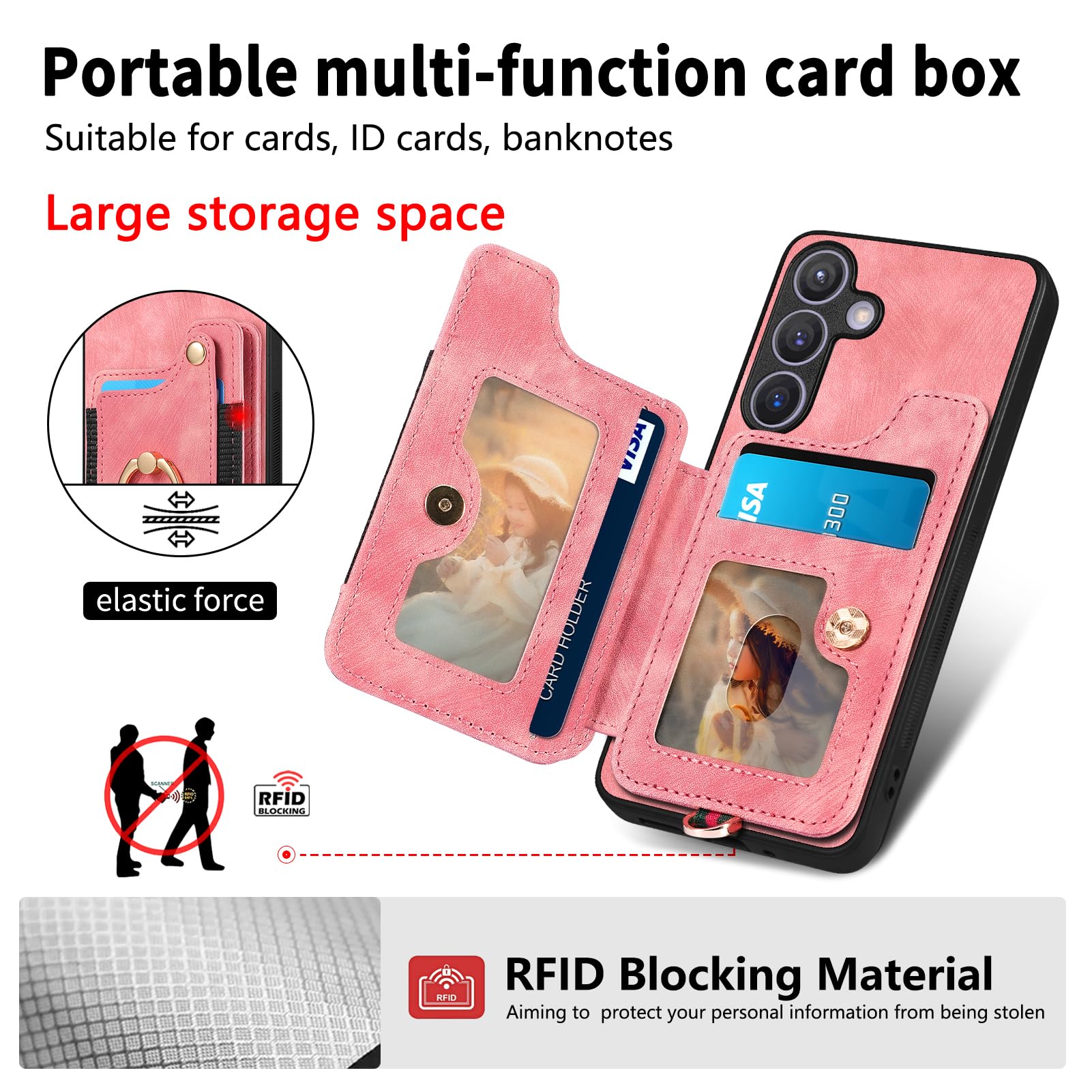 Amazon.com: Phone Case for Samsung Galaxy S24 Plus S24+ 5G Wallet