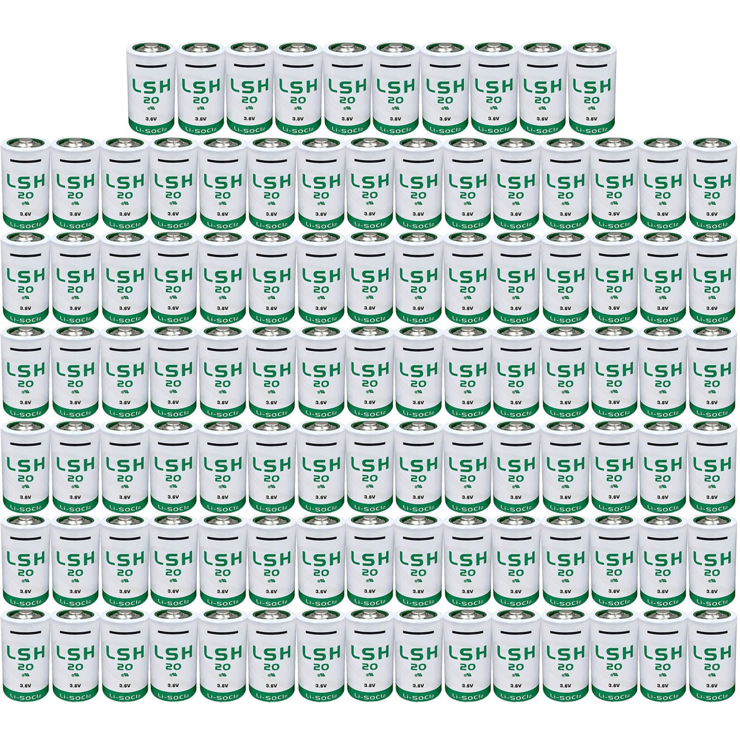 100pcs LSH20 D 3.6v Lithium Battery 13000 mAh for LSH 20 3.6 Volt Battery Non-Rechargeable