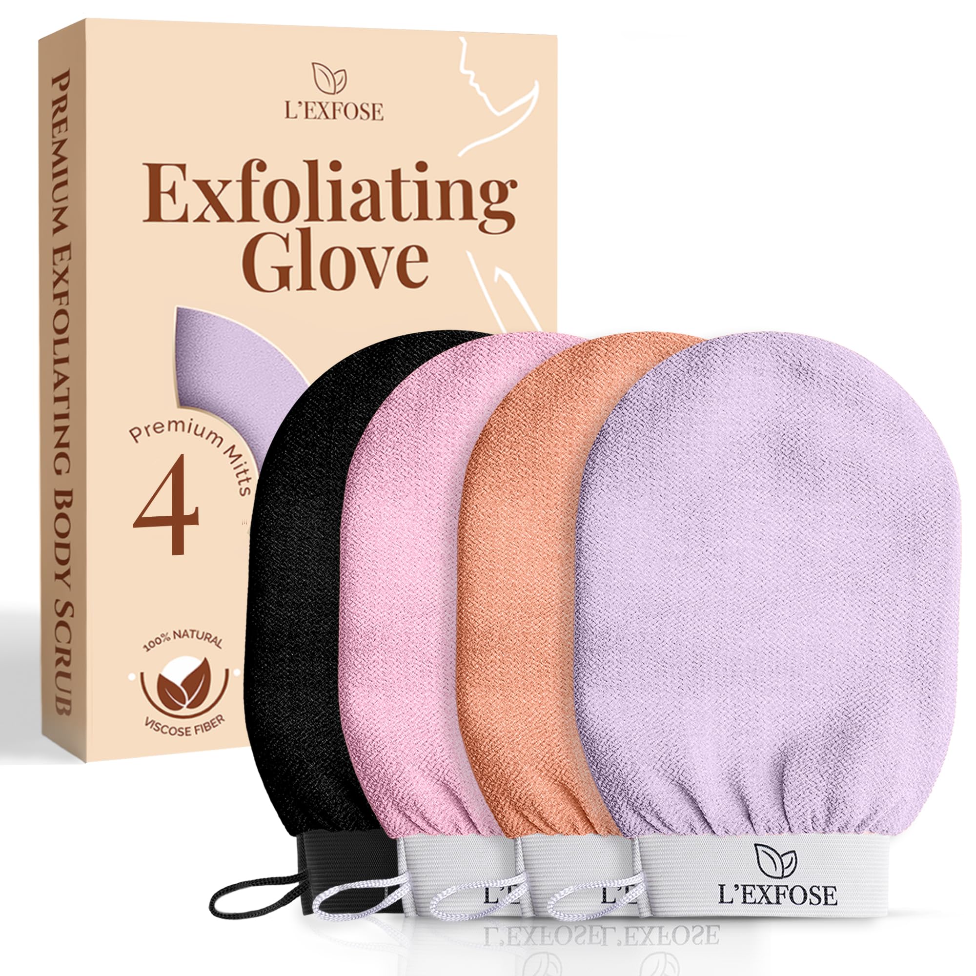 Amazon.com: L'Exfose Kessa Hammam Deep Exfoliating Glove 4pc