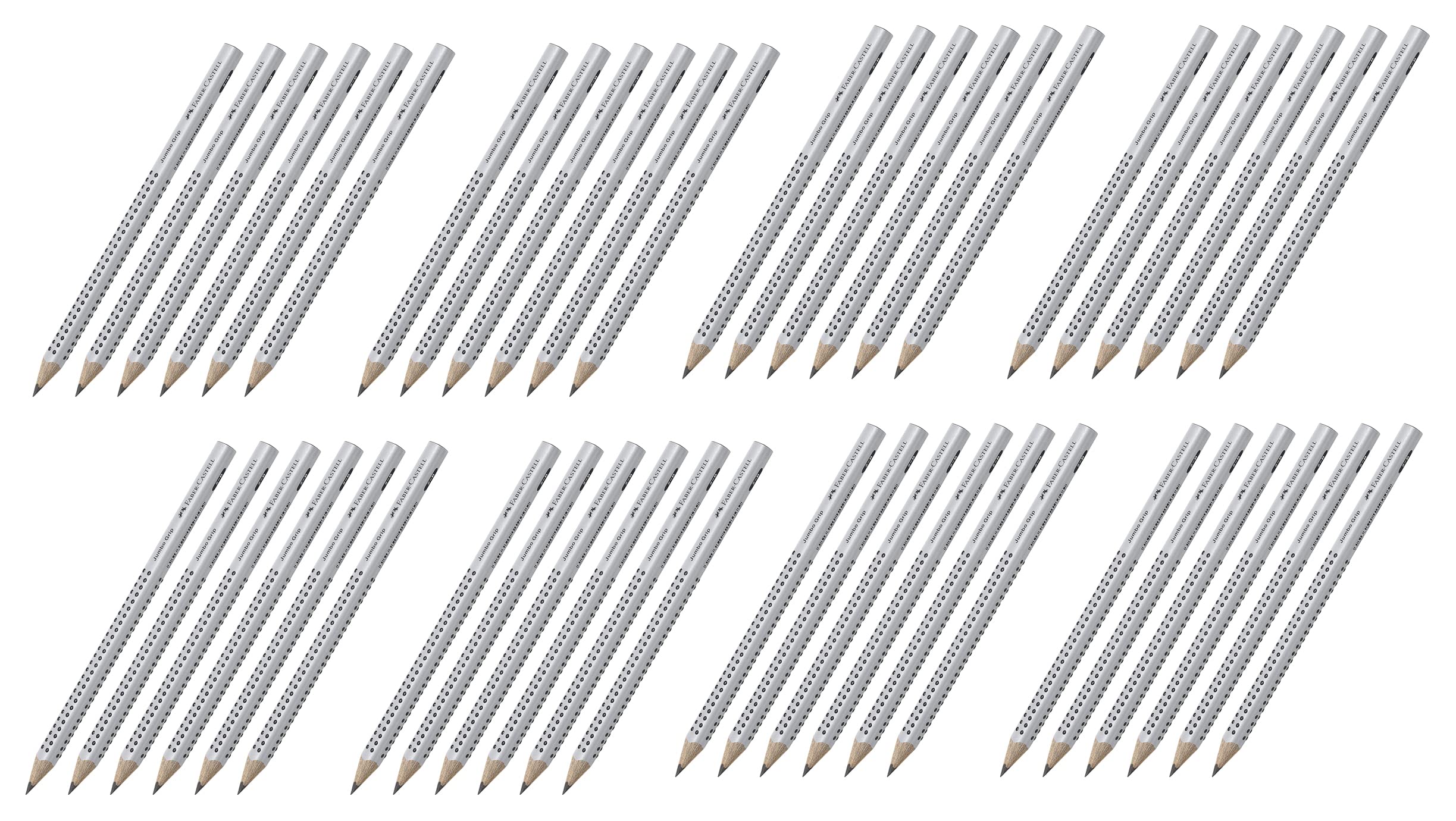 Faber-Castell 111900 - Bleistift Jumbo Grip, Härtegrad 2=B (48 Stück)