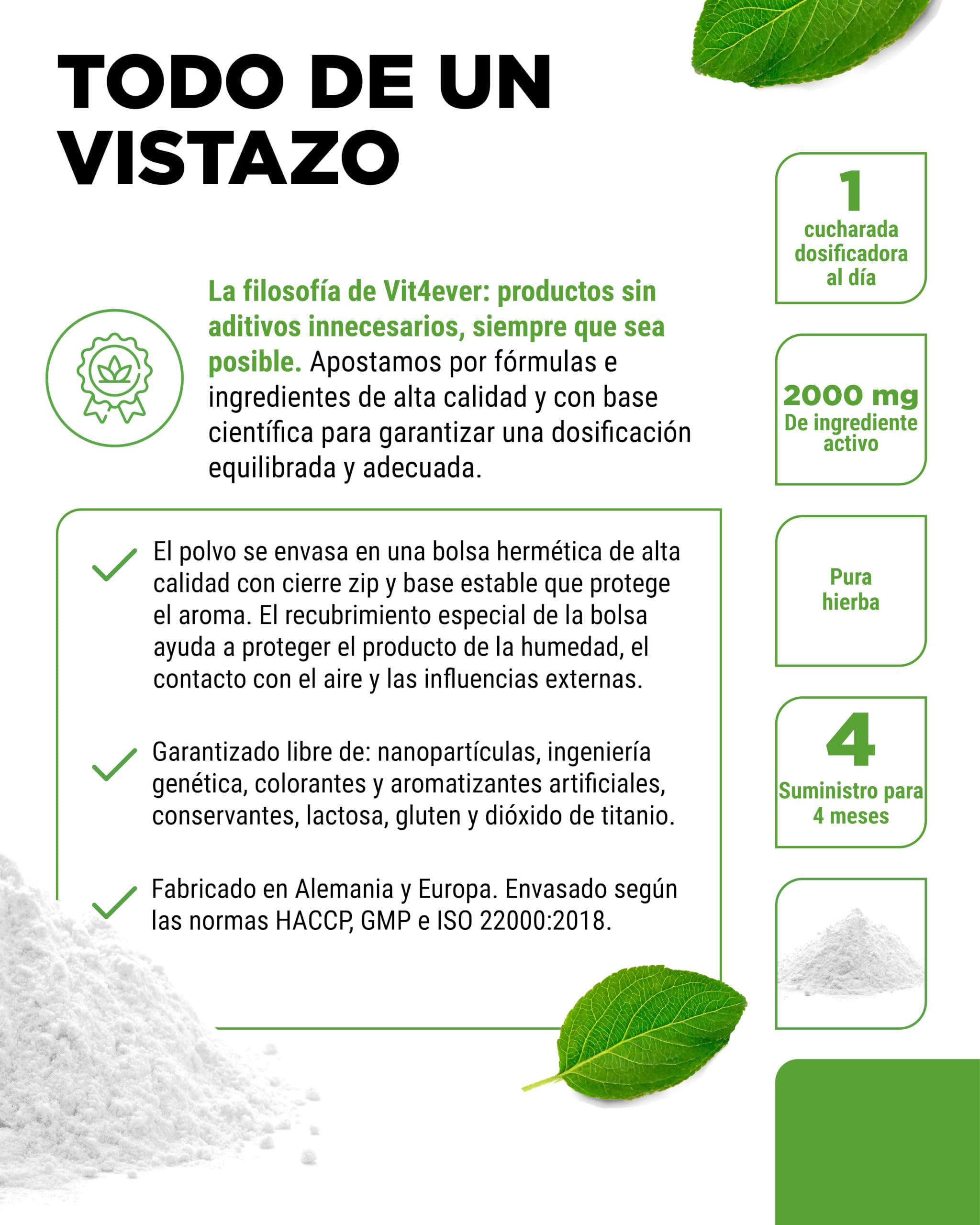 D-Manosa en polvo - 250 g - (suministro para 4,1 meses) - De fermentación vegetal - Puro y natural - Sin aditivos - Vegano