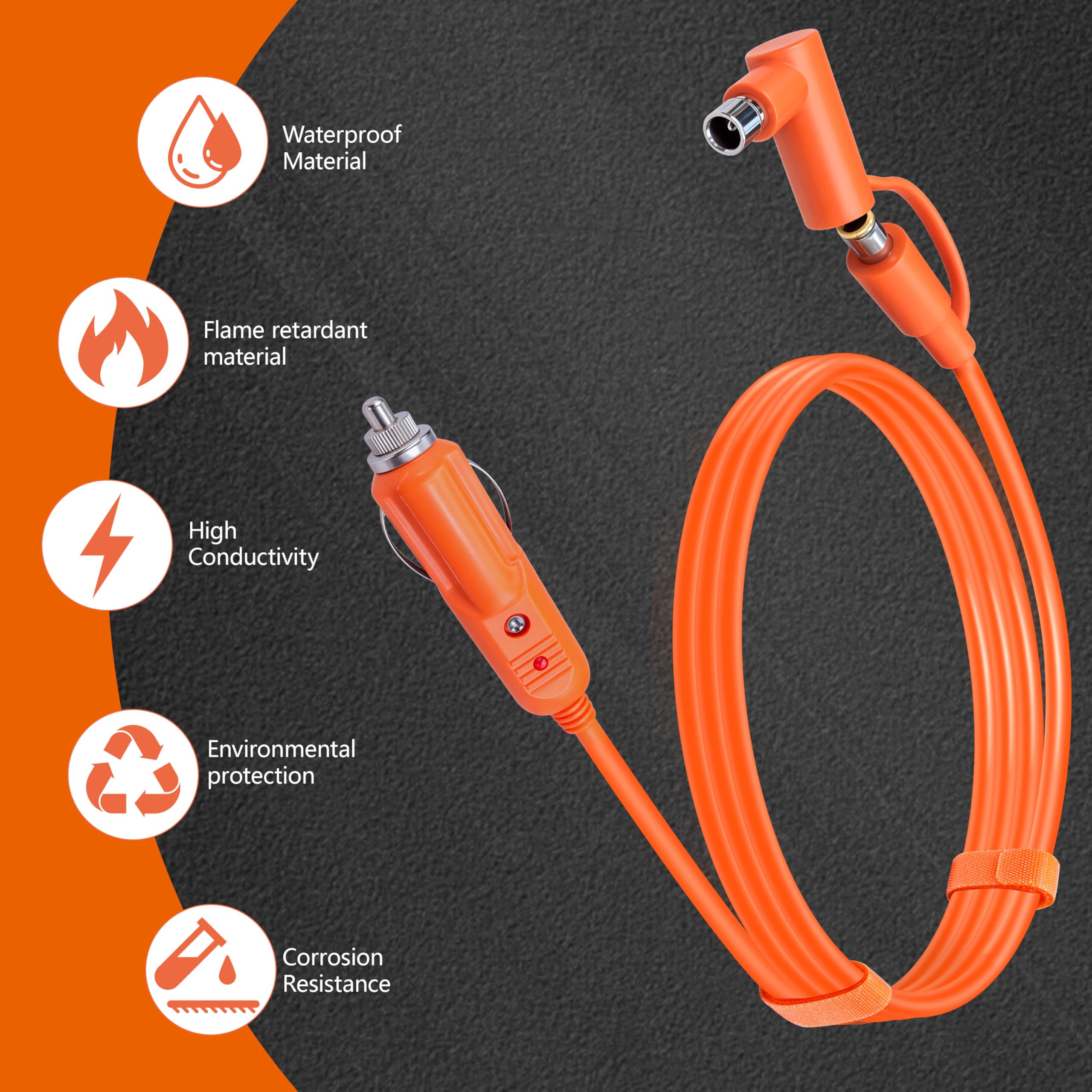 Cable adaptador DC7909 DC8020 de 12 V para coche, cable de carga de cigarrillos a DC7909 DC8020 con fusible de 15 A, compatible con Jackery/Anker/BLUETTI/Goal Zero Yeti/GRECELL/Westinghouse (20 pies)