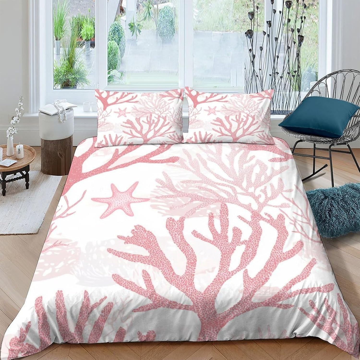 Parure de lit vie marine 3D pour s'endormir dans une chambre au style océanique et relaxant