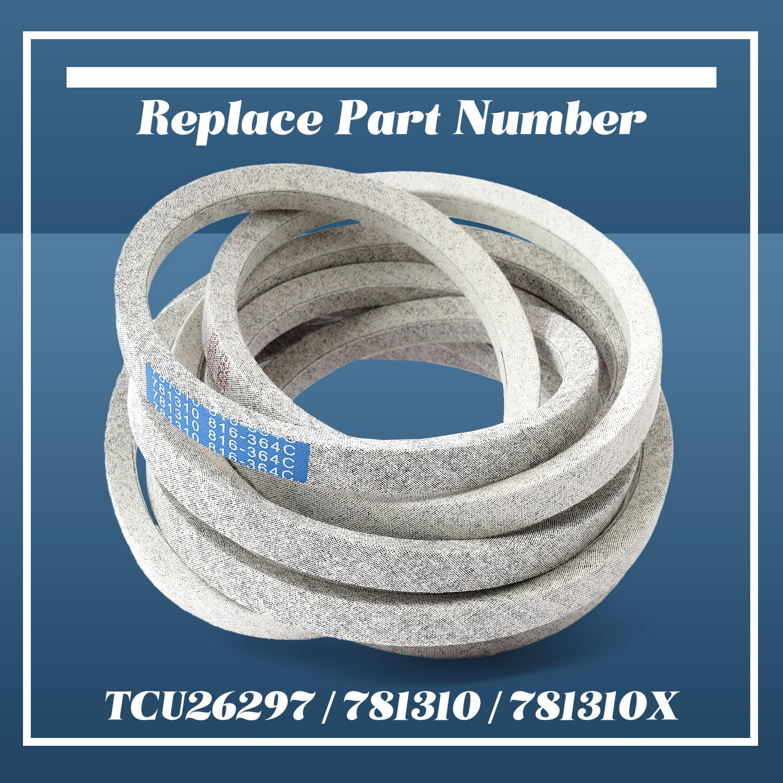 781310 TCU26297 - Correa trapezoidal de 5/8 x 180 pulgadas, repuesto para cortacésped John Deere Z920A Z925A Z930A Z950A Z960A para cortacésped ZTrak Pro Series para Hustler Super Z