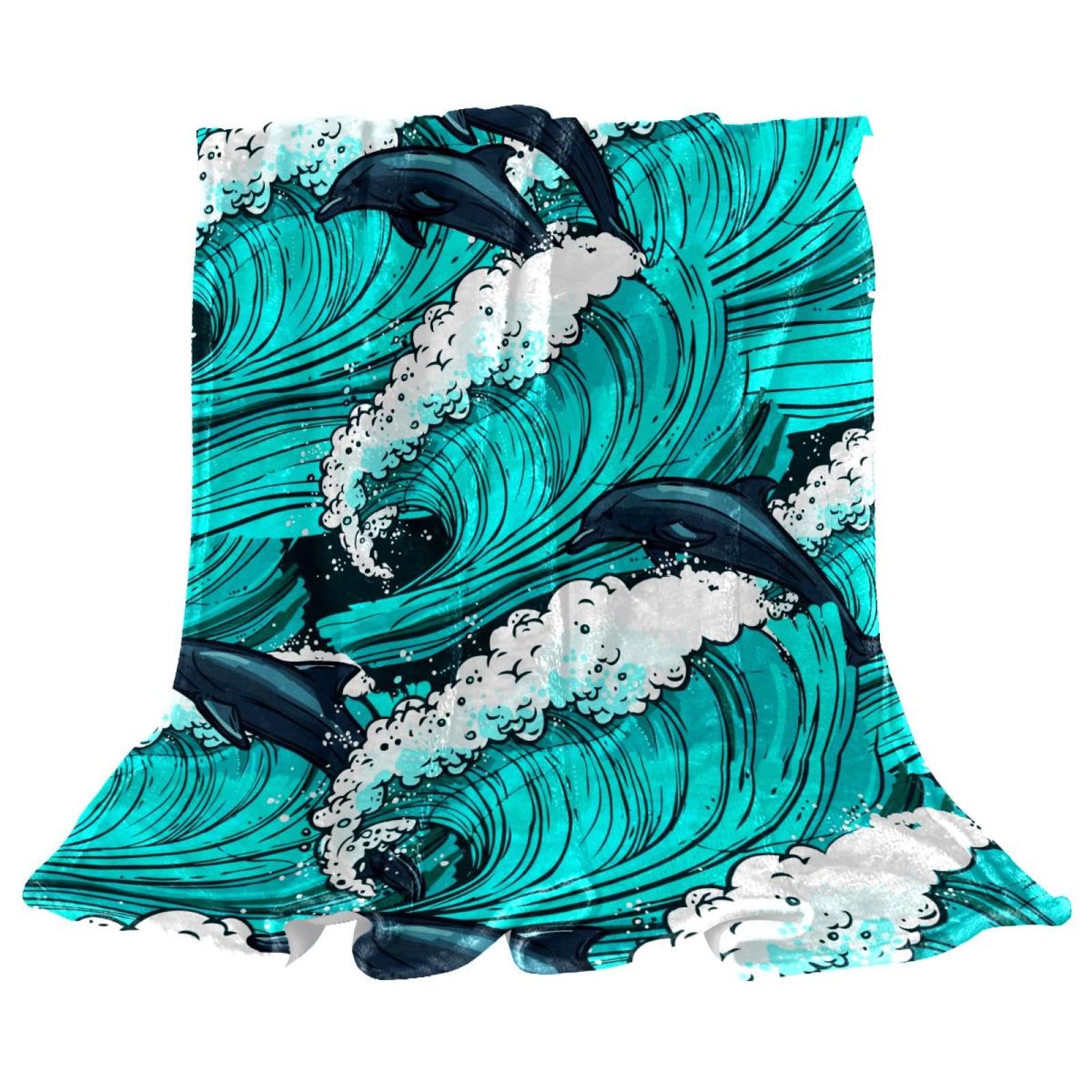 Couverture dauphin en microfibre de qualité supérieure 150x200 cm