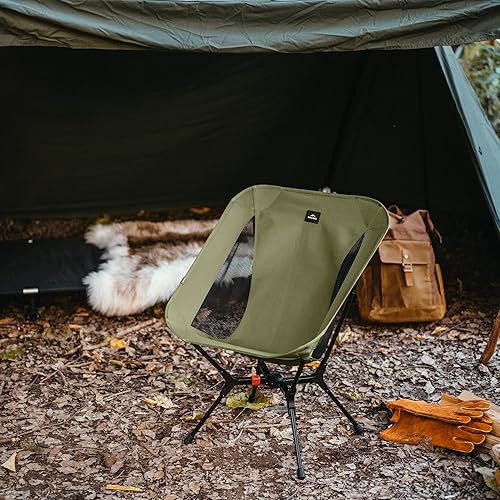 Miniatura 2 de Naturehike Silla de camping a presión, silla de mochilero portátil con bolsa de almacenamiento, silla de campamento plegable ligera y compacta