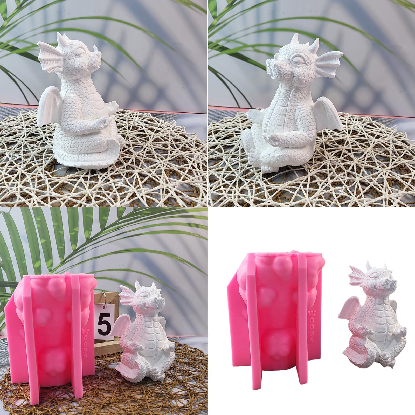 Moule en silicone de qualité alimentaire en forme de dragon pour projets de décoration de bureau, bijoux, outil facile à démouler
