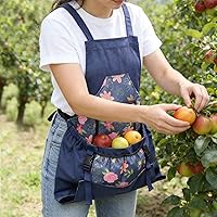Vista 6 de Gardening Apron with Quick Release Pockets for Women and Men, Water Resistant Picking Pouch