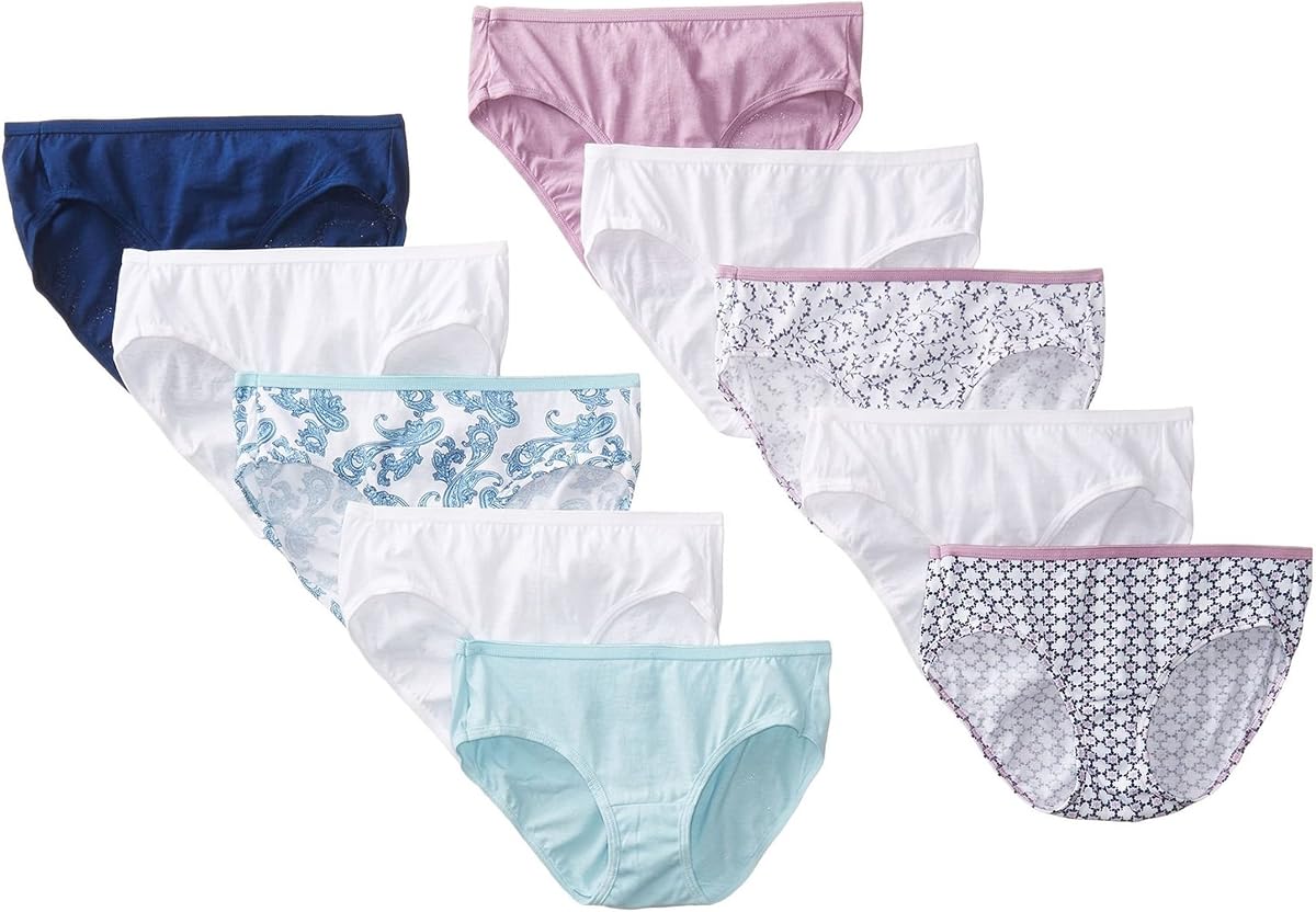 Hanes Women's Cotton Hipster Panty (Pack of 10)