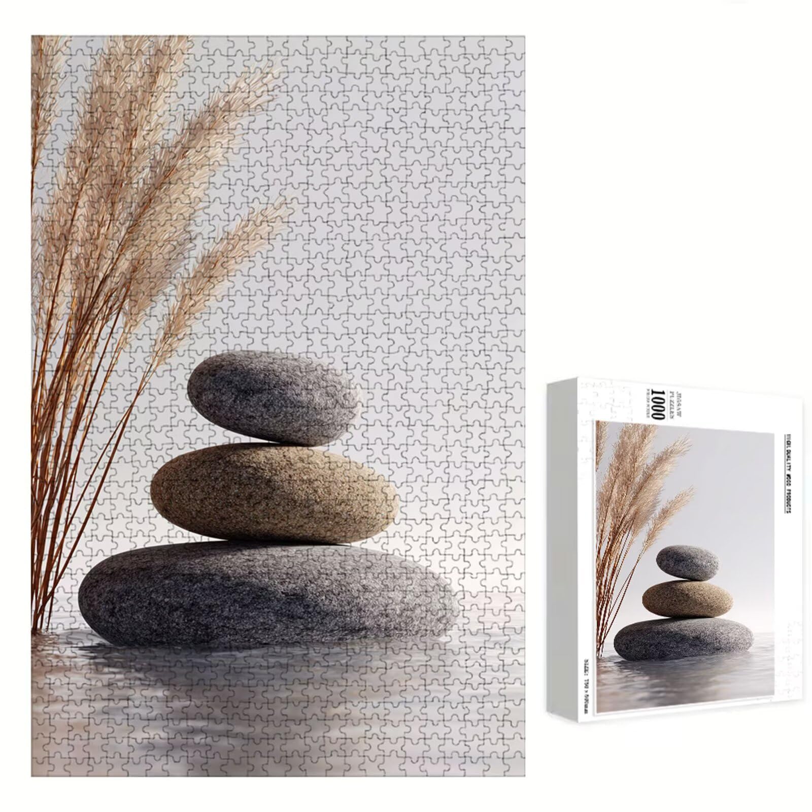 Puzzle 1200 Piezas Adultos Paisaje & Piedra, Rompecabezas con Letras Traseras y Póster, Pasatiempo Antiestrés, Decoración de Pared, Regalo Decorar Mujer Hombre 75 x 50 cm (14 Años +) P3#1293