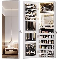 Deluxe Mirrored Behind The Door Adjustable Medicine Cabinet, Kitchen & Bathroom Storage Cabinet