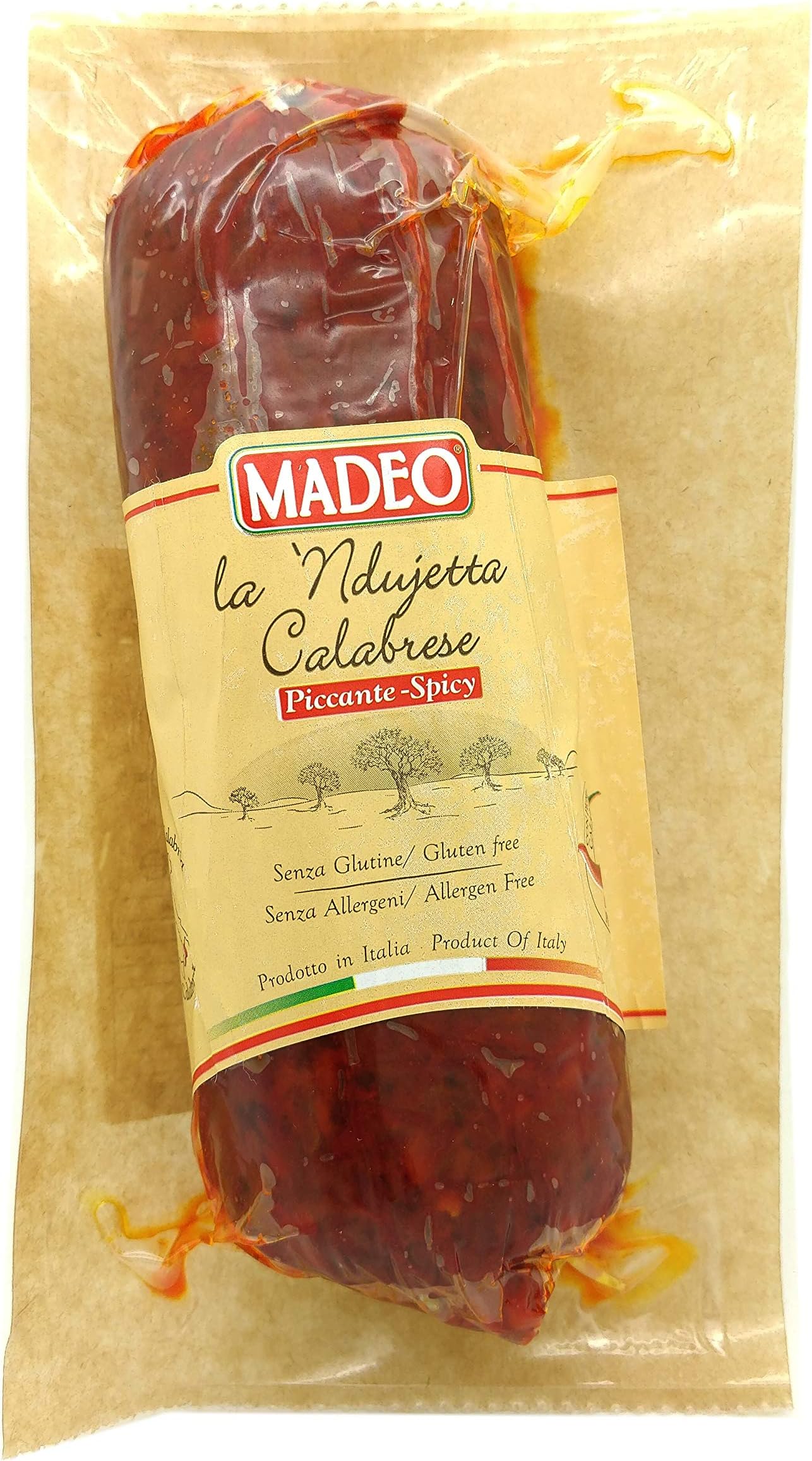 Madeo Ndujetta Spicy Calabrian Sausage, 250 g, Pack of 2