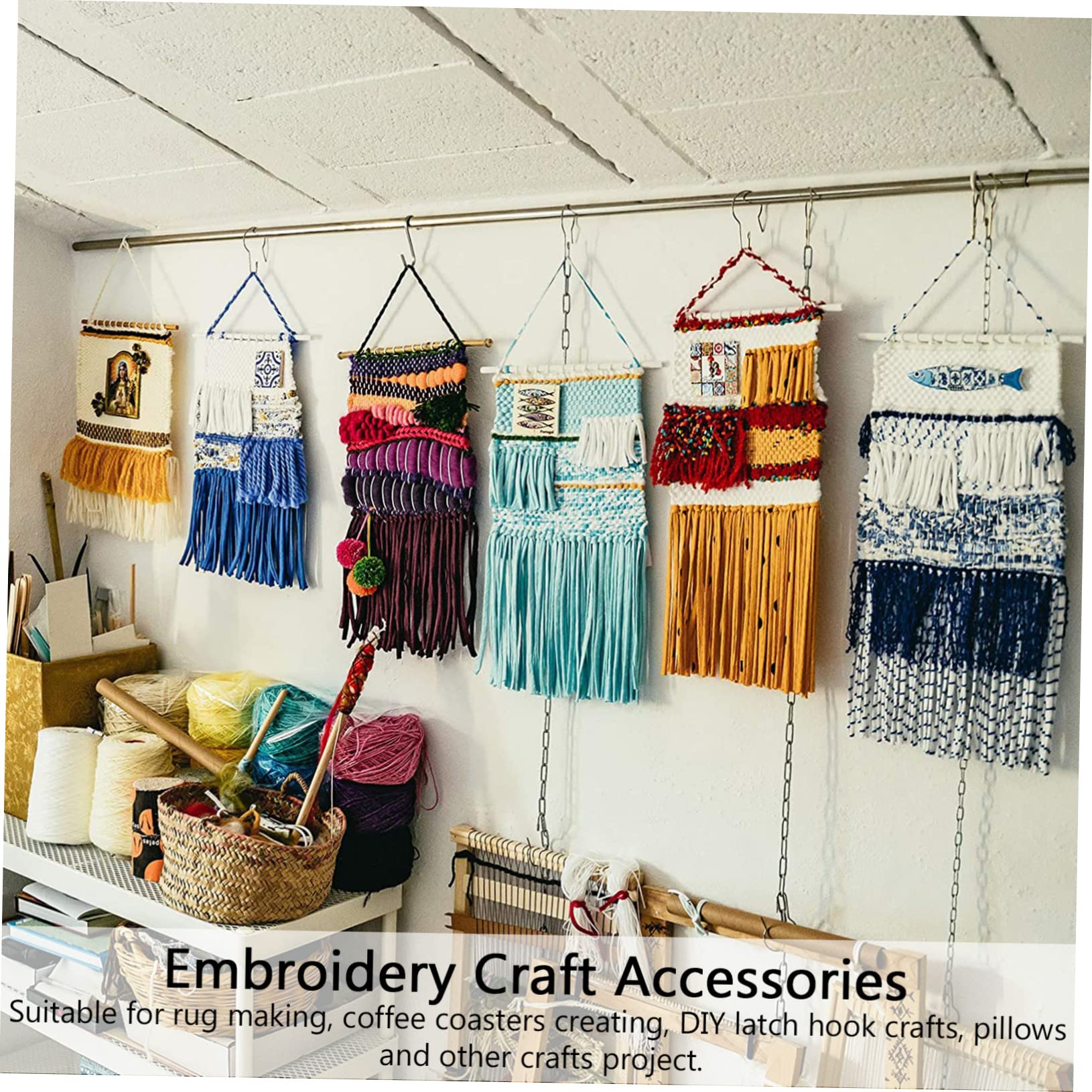 HAPINARY Rug Hooking Mesh Canvas Roll 150 * 100cm Rug Canvas Material for Tapestry Making