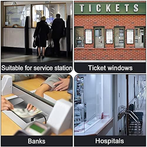 Miniatura 7 de Bandeja de caja registradora de acero inoxidable 304 para banco, hospital, gasolineras, ventana de caja registradora, ventana de boletos, 12
