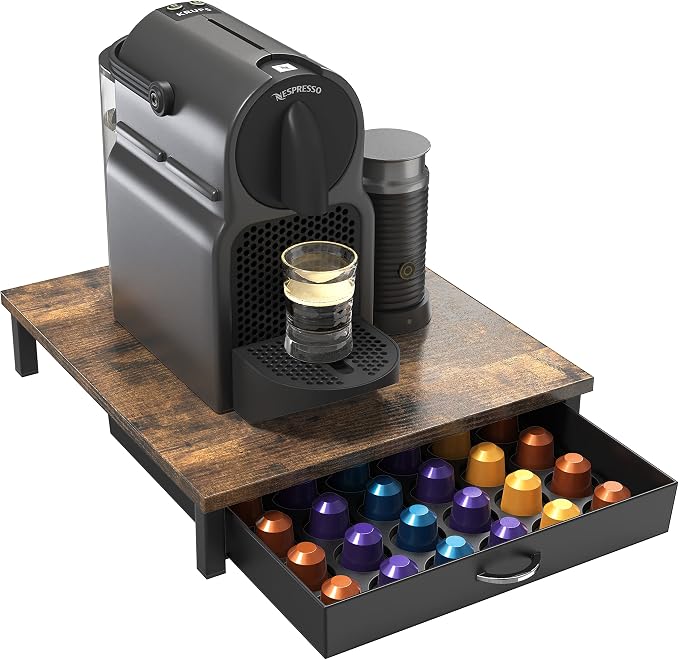 Nespresso Wooden Pod Drawer, Rustic