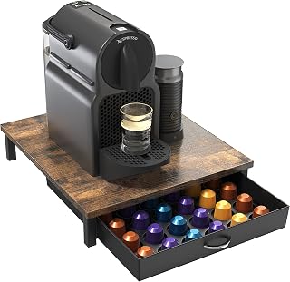 Deco Brothers Wooden Coffee Pod Drawer Fits 42 Nespresso OriginalLine Pods