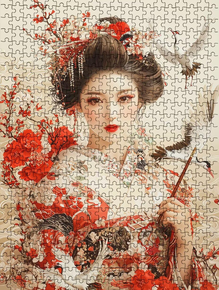 Puzzle 5000 Pezzi, Geisha Giapponese 3D Puzzle per Adulti Impegnativo, Educa Puzzles Artistico, Divertente E Stimolante Puzzles Decorativo per La Famiglia, Regalo e Decorazione Pareti DX0YL6-783