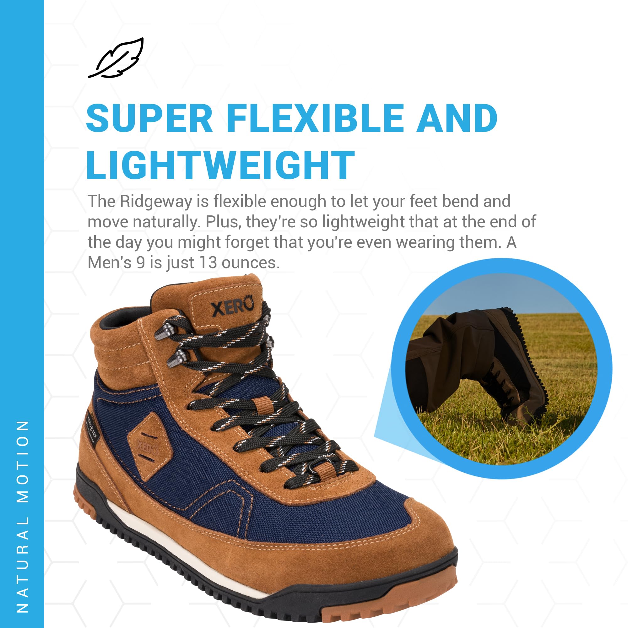 Xero Shoes Ridgeway wasserdichter Wanderschuh für Herren, ultraleicht, Zero Drop Boot