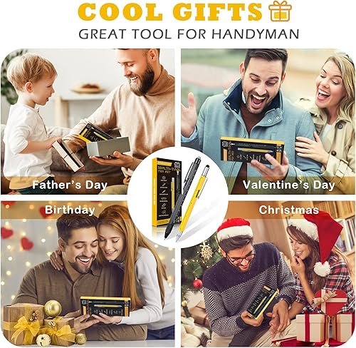 Miniatura 3 de Juego de bolígrafos multiherramienta 9 en 1, regalos para hombres, juego de bolígrafos multiherramientas, regalos para hombre para el día del padre,