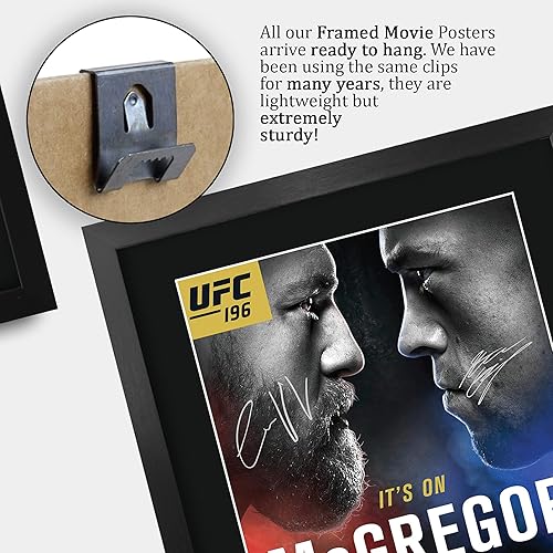 Miniatura 5 de HWC Trading Póster del programa UFC 196 Conor McGregor Nate Diaz Holly Holm Miesha Tate firmado 16 x 12 pulgadas, regalo enmarcado impreso,