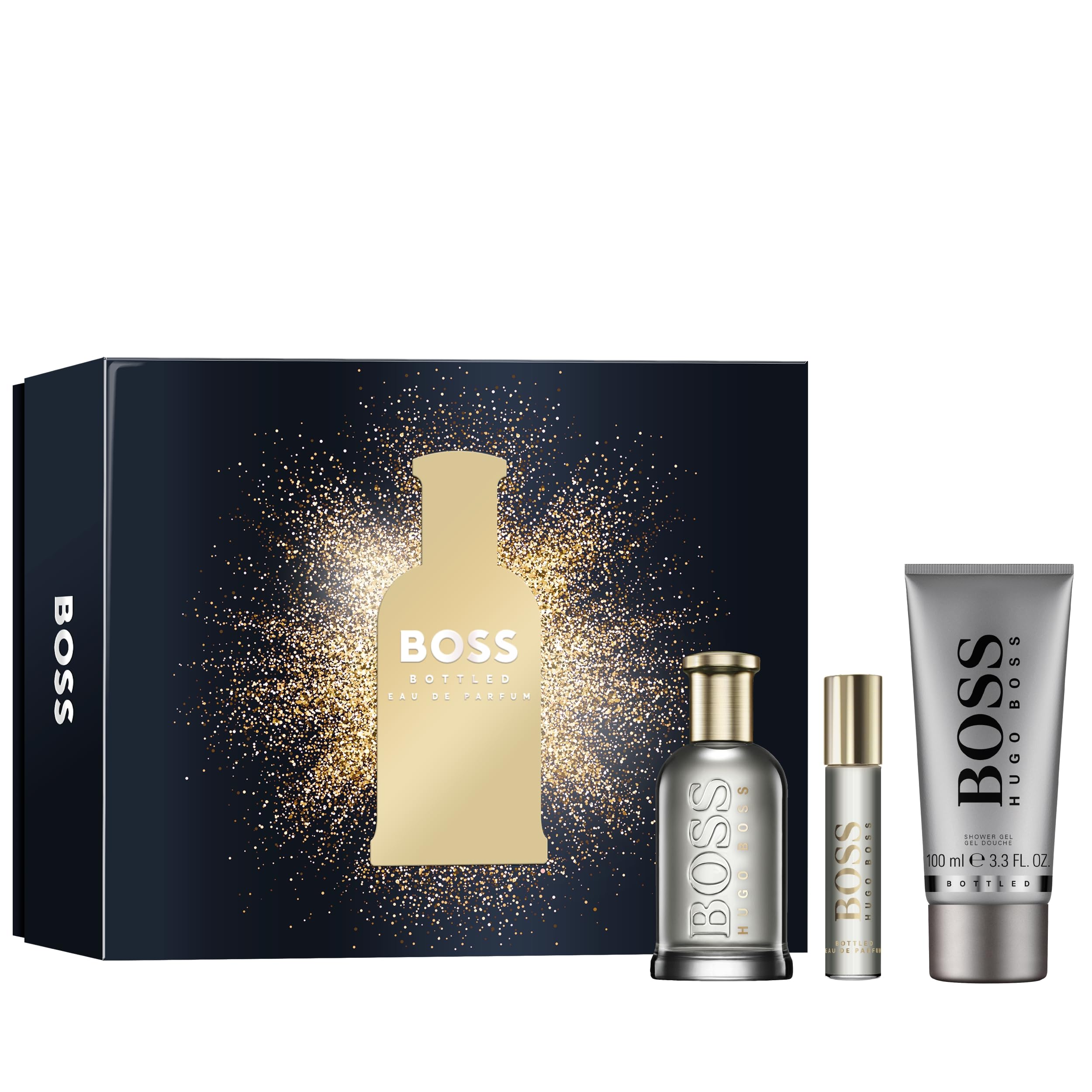 BOSS Męski 3-częściowy zestaw upominkowy BOSS Bottled Woda perfumowana na Boże Narodzenie