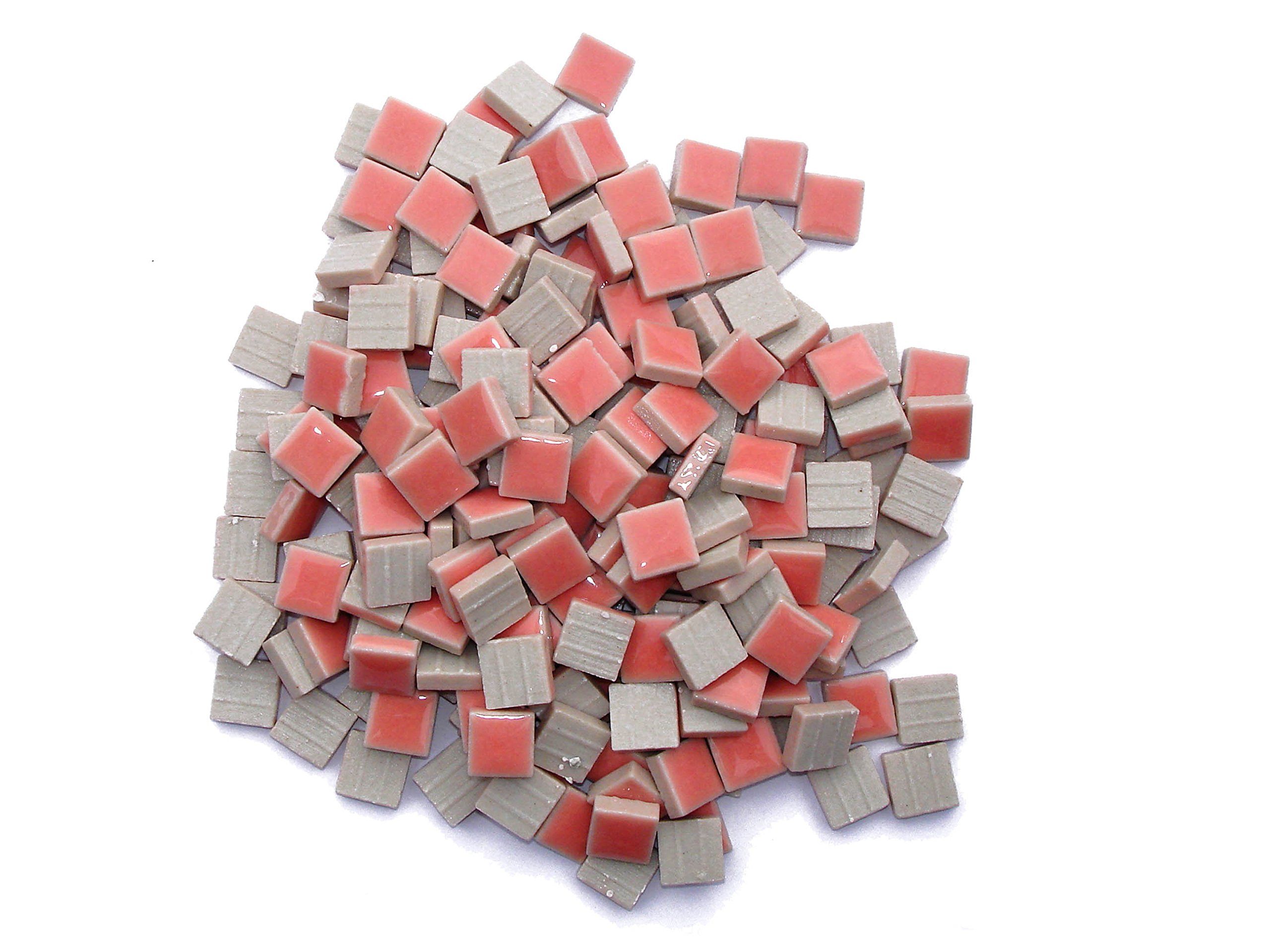 Amazon.co.jp: モザイクタイル 10mm角 ピンク 25B 200g 約200ピース