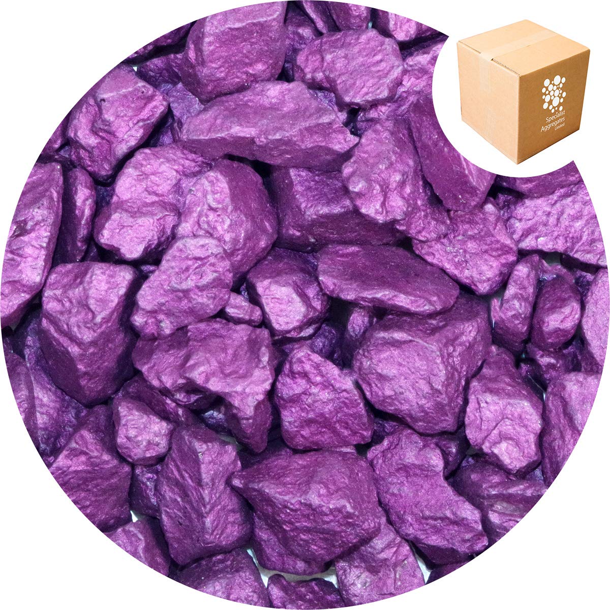 Specialist Aggregates ® - 4kg Aspen Silk - Black Cherry - Decorative Gravel/Stones | Weddings | Events | Memorials | Photography | Home | Garden | Vases | Art | Craft | 14 COLOURS | UK Manufacturer