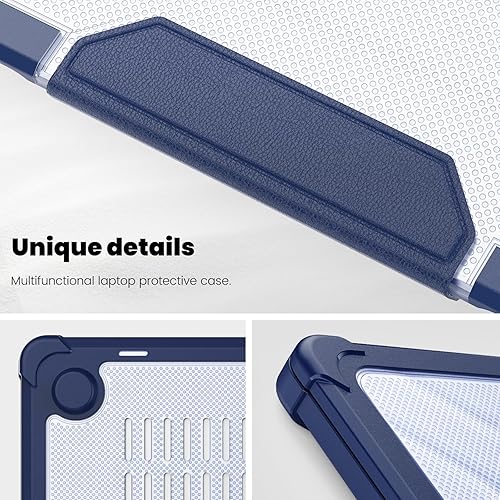 Miniatura 8 de DTangLsm Funda compatible con M3 M2 MacBook Air de 15 pulgadas modelo A3114 A2941 2024 2023 con Touch ID, carcasa rígida resistente con parachoques