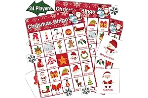 Hallmark Christmas Movie Bingo Game - 24 Player Bingo Cards