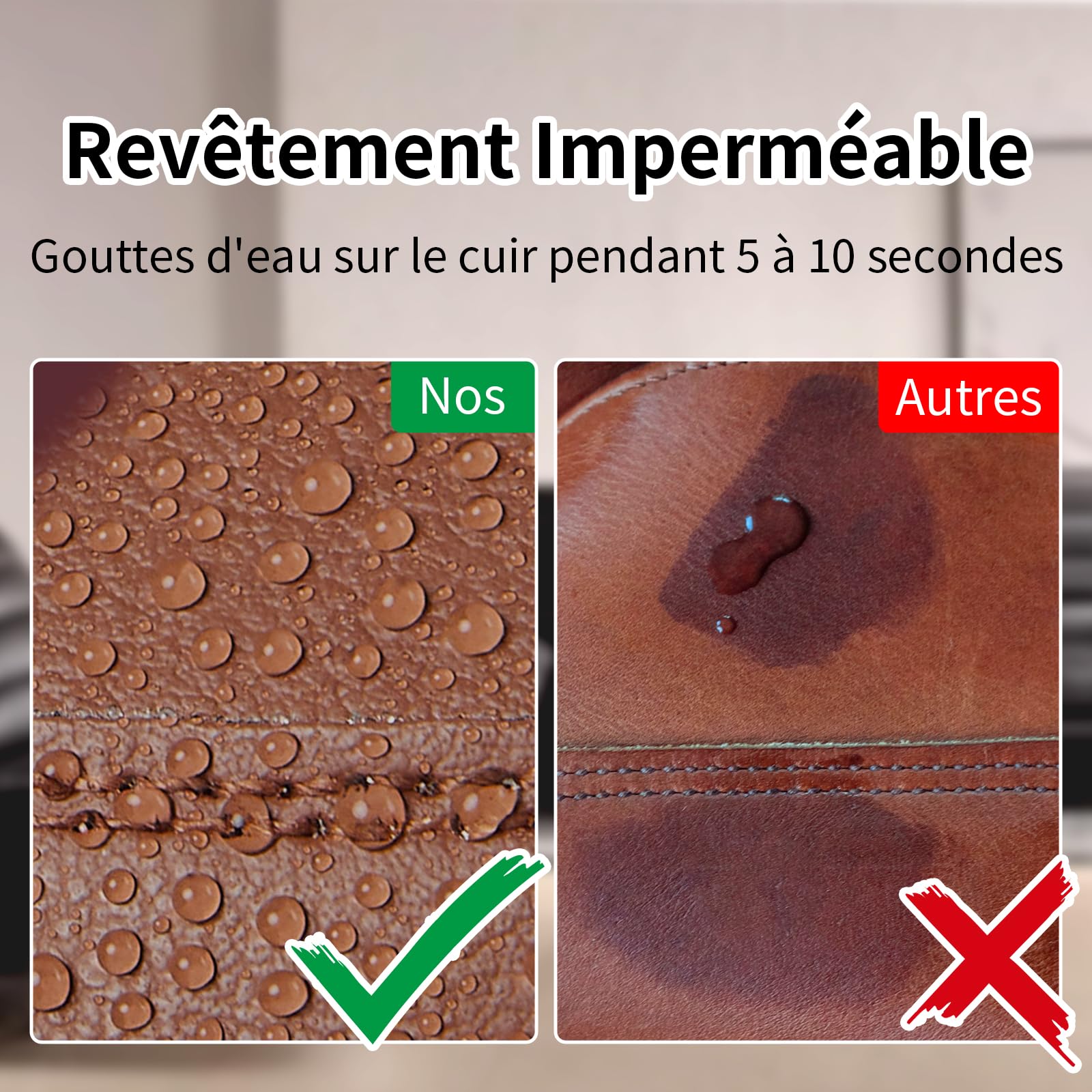 SHADAIWUYU Kit Reparation Cuir,240g Teinture Cuir Brun Clair,Peinture Cuir Liquide pour Réparer Les éraflures et la Décoloration sur Canapés, Meubles en Vinyle, Sièges d'auto, Chaussures et Selles