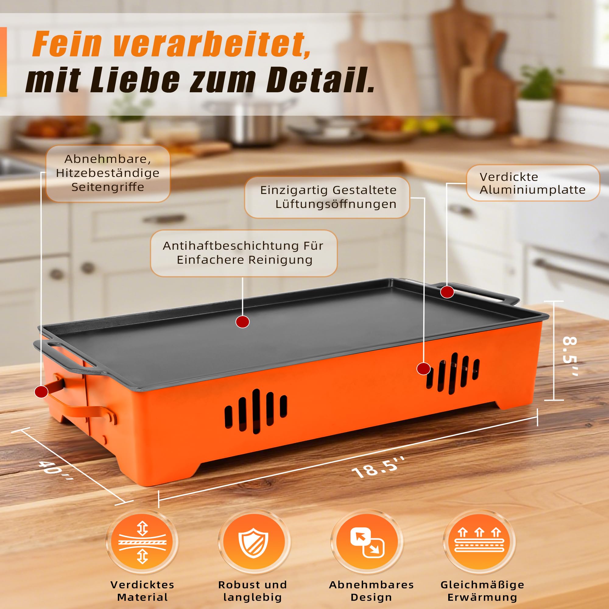 Piastra riscaldante per barbecue, per alimenti e griglie, in alluminio, antiaderente, calore uniforme, riscaldatore per alimenti, con candeline, accessorio per barbecue per esterni e giardino