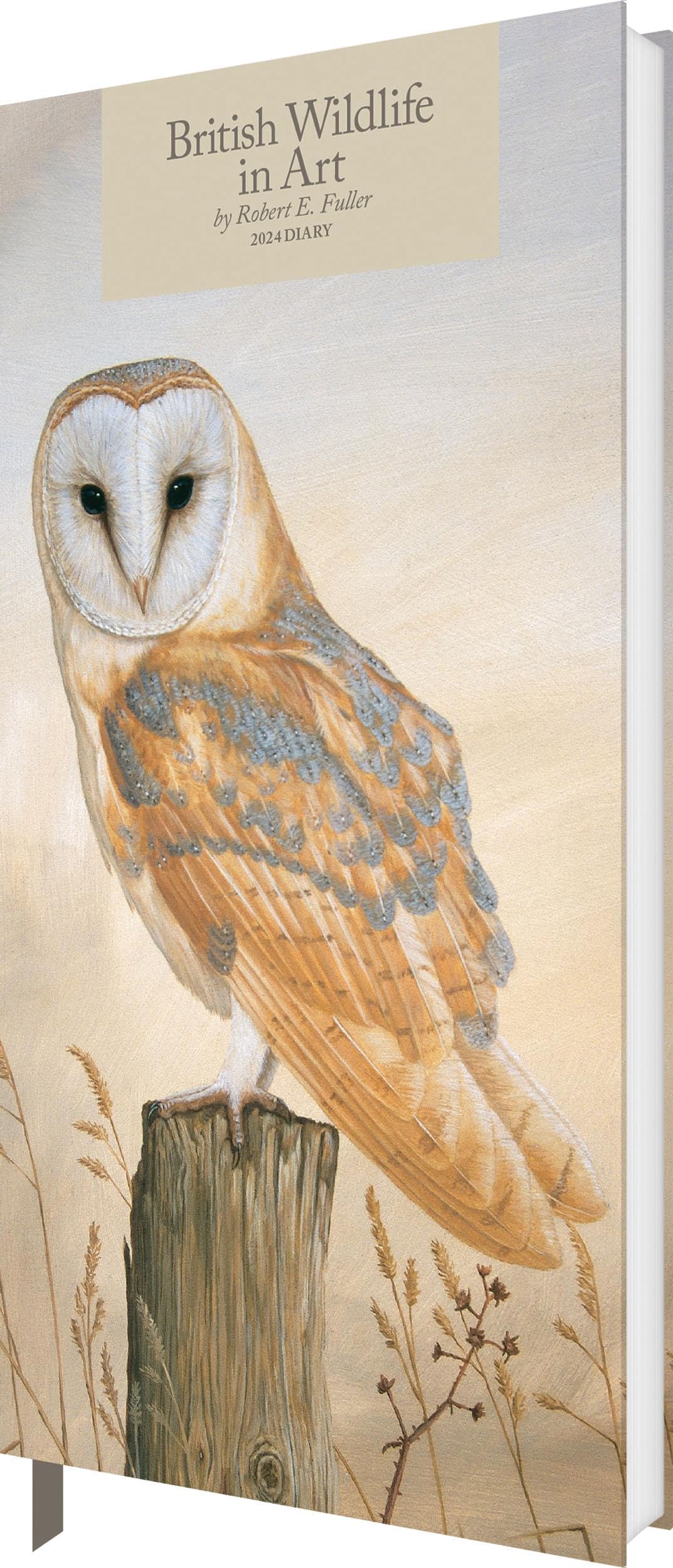 British Wildlife in Art by Robert Fuller Slim Diary 2024