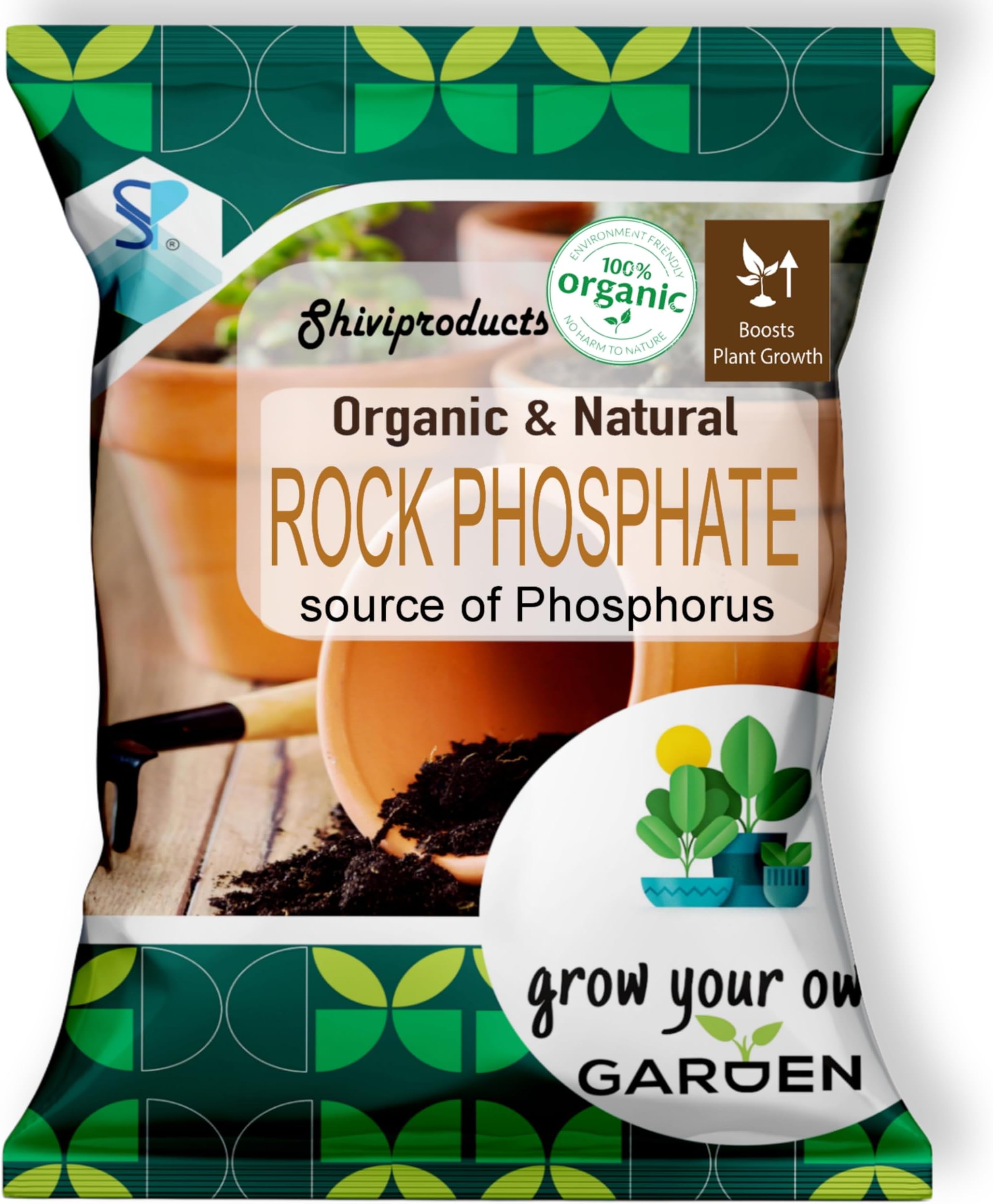 fertilizers for Plants Home gardening. (rock phosphate (900 g))