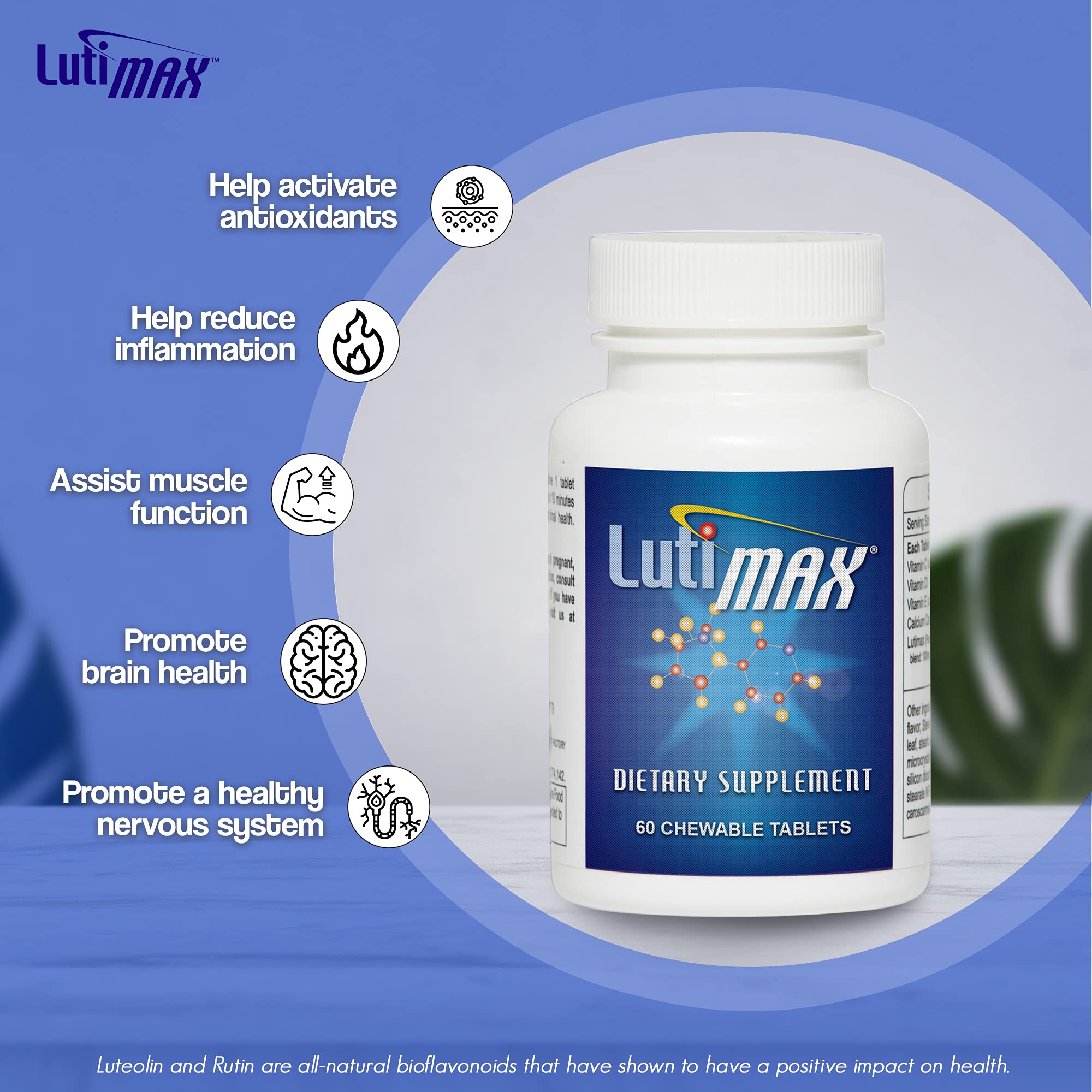 Buy LutiMax Luteolin Complex w/ Rutin 200mg 60 Tablets Luteolin
