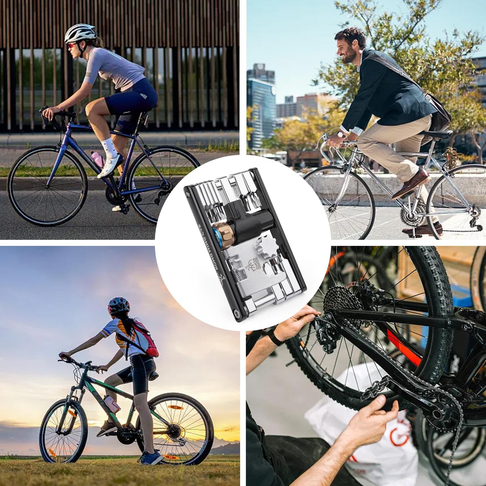 Kit di attrezzi per mountain bike, kit di manutenzione della bici Attrezzo | Kit di attrezzi per bici da cross, per biciclette, attrezzo multiuso per biciclett