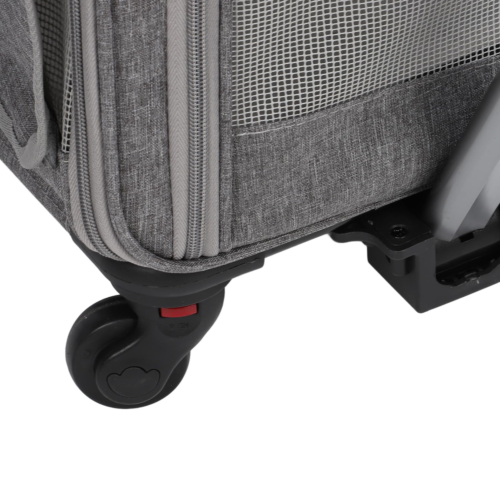 Cryfokt Transportín para Perros con Ruedas, Diseño Plegable, Ajustable para Facilitar el Viaje, Adecuado para Corgis y Bulldogs, 18,5x11,81x11,81 Pulgadas (Gray)