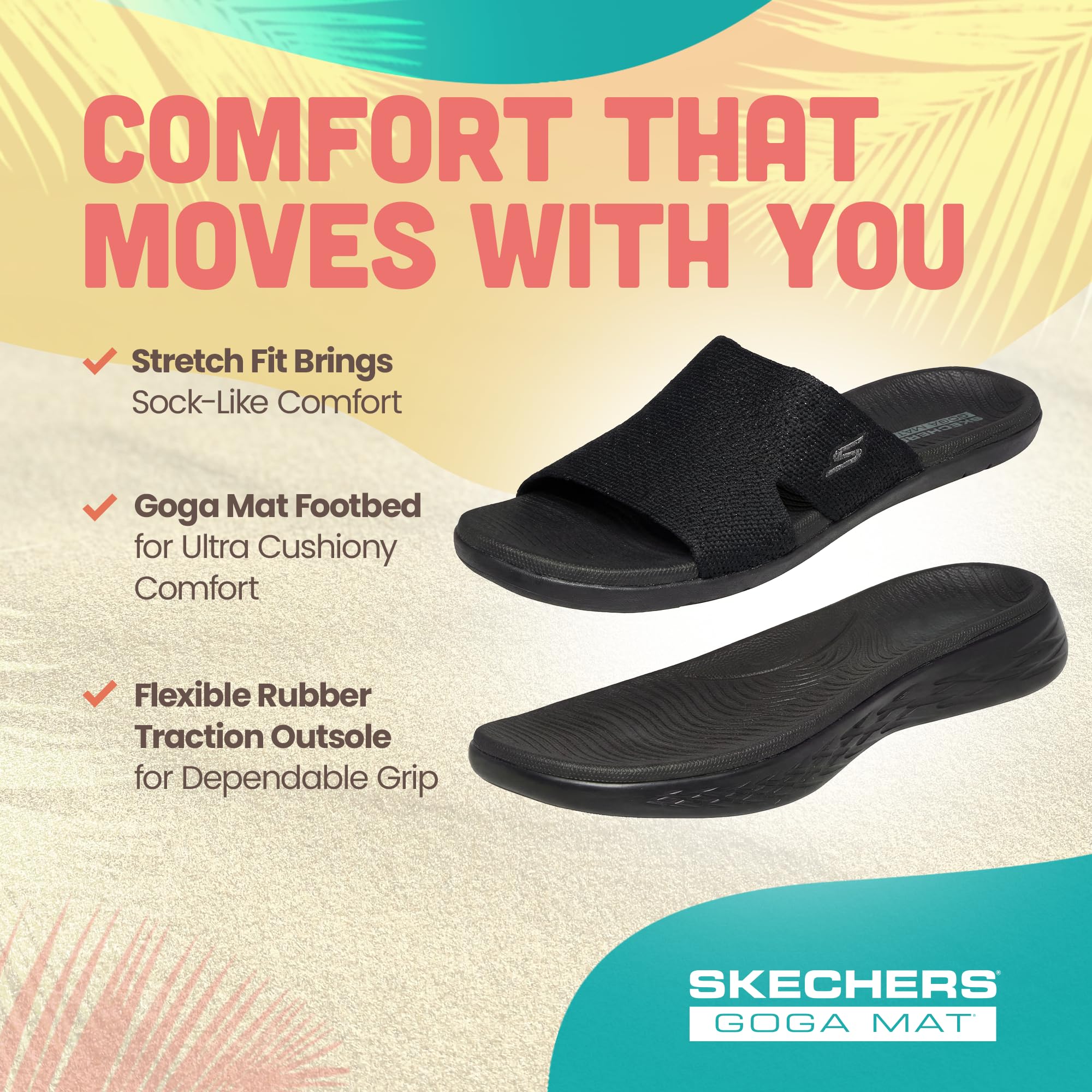 Skechers On-the-go 600 Stretch Knit Slide Slide Sandalias deslizantesMujer