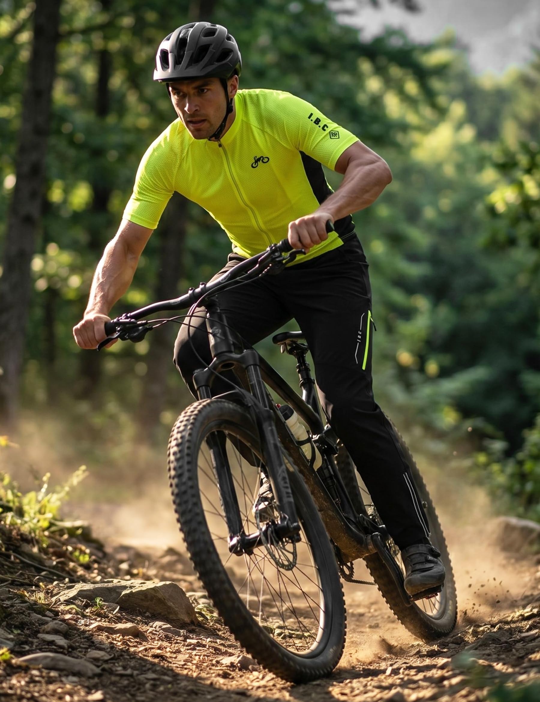 INBIKE Pantaloni Ciclismo Uomo Pantaloni MTB con 5 Tasche Pantaloni Trekking Uomo per Sportivo Outdoor Asciugatura Rapida Elasticità Traspirante LP711
