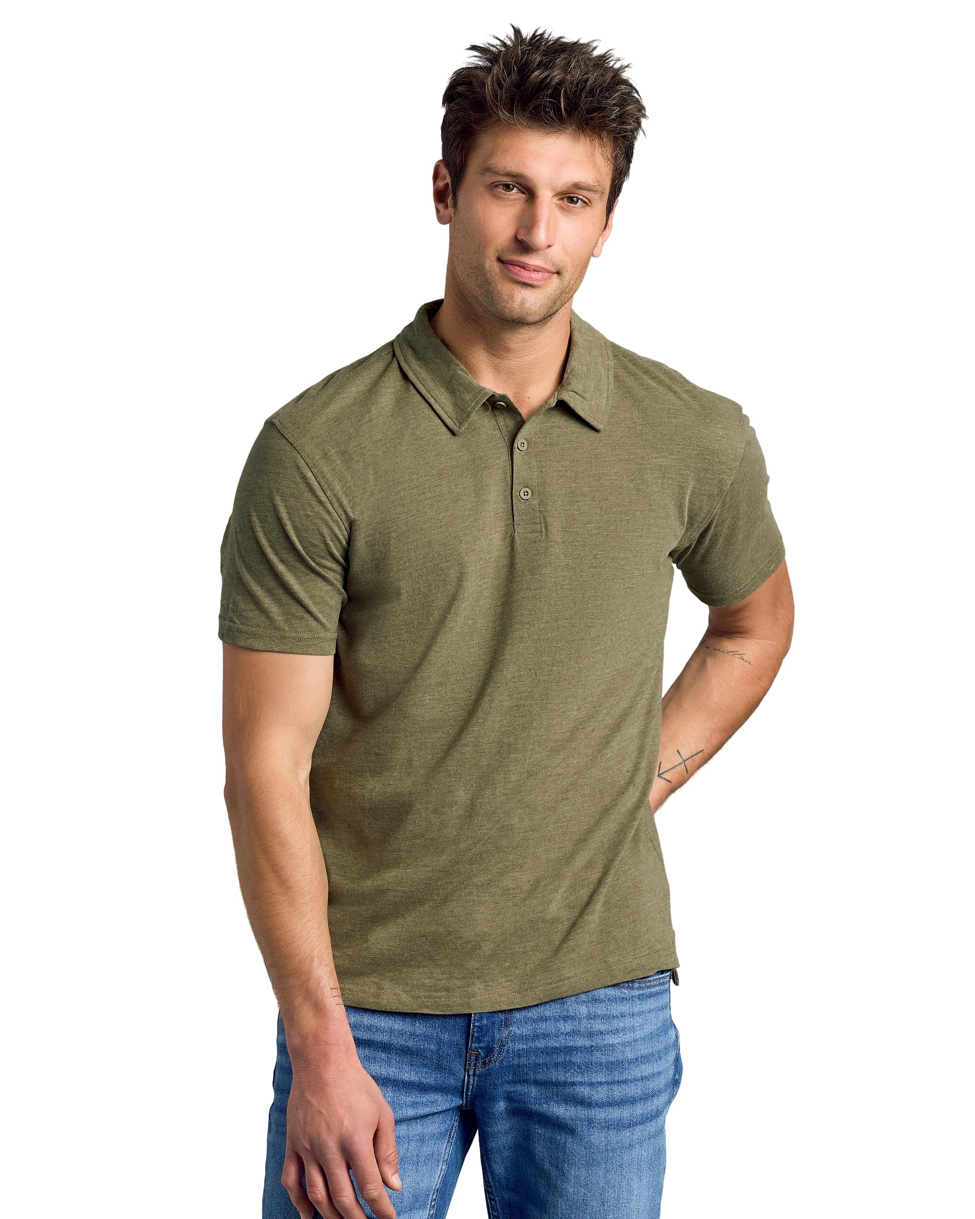 True Classic Polo Shirts for Men – Mens Polo Shirts Short Sleeve Cotton, Dry Fit Golf Shirt for Men, Personalized Custom Cut