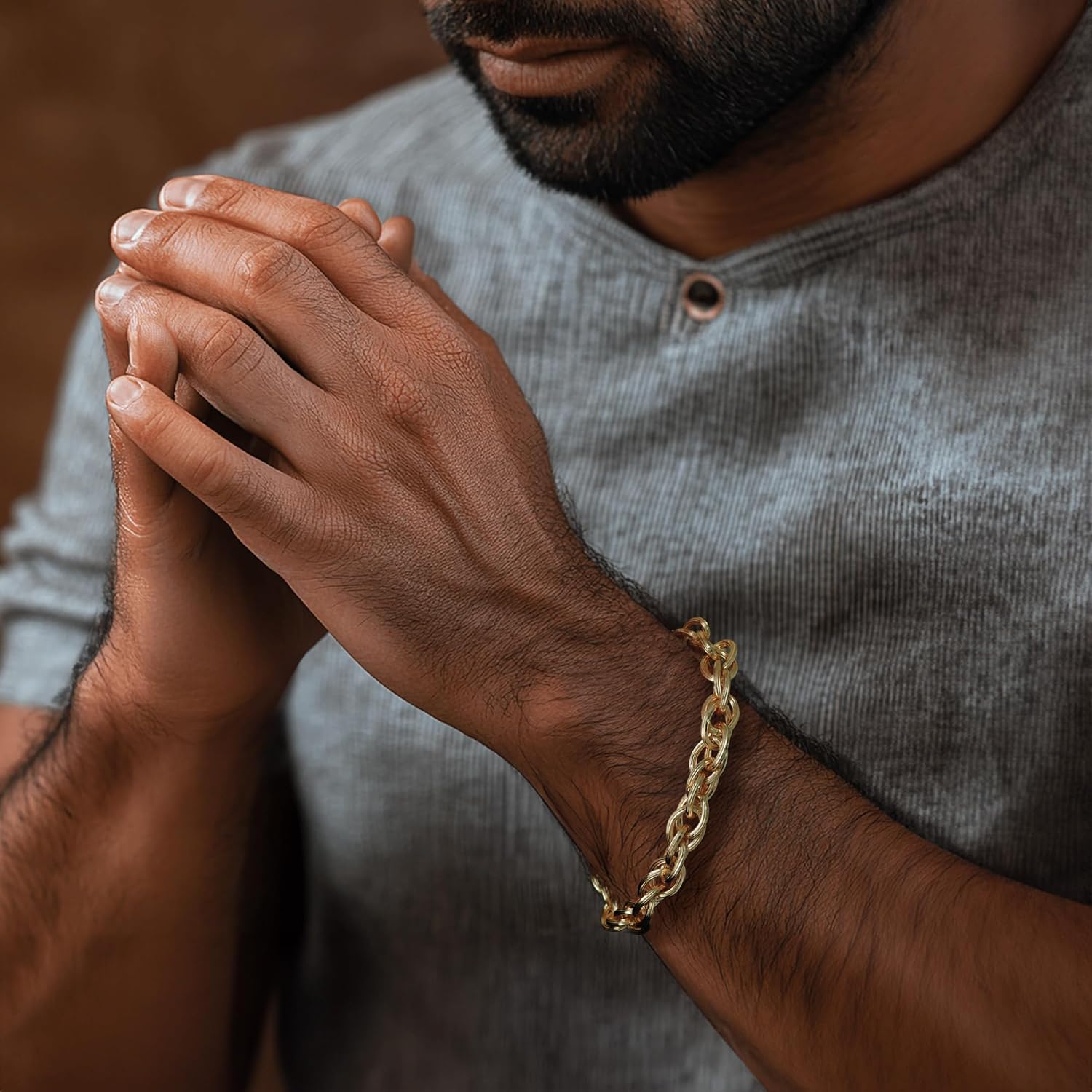 Bracelet 14K Gold Bracelets for Women Men Twisted Rope Chain Bracelet for Women Stackable Bracelets Gifts for Men Women 6.5, 7, 7.5, 8, 8.5in - Image 2