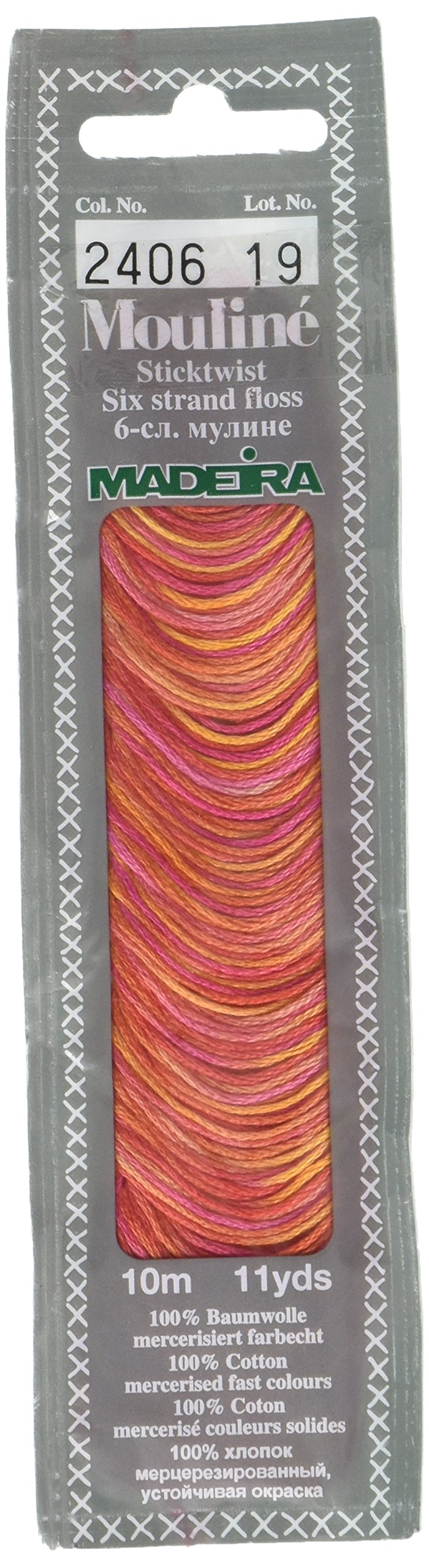 Madeira Coral Fish 017-2406 Mouline Variegated Cotton Embroidery Floss, 11 Yd,