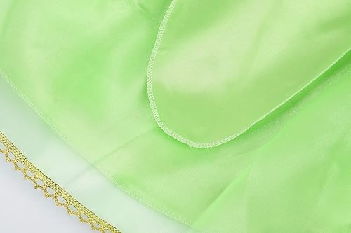 Miniatura 5 de ReliBeauty Disfraz de hada verde para niñas, vestido de tul de princesa para Halloween, con alas de mariposa