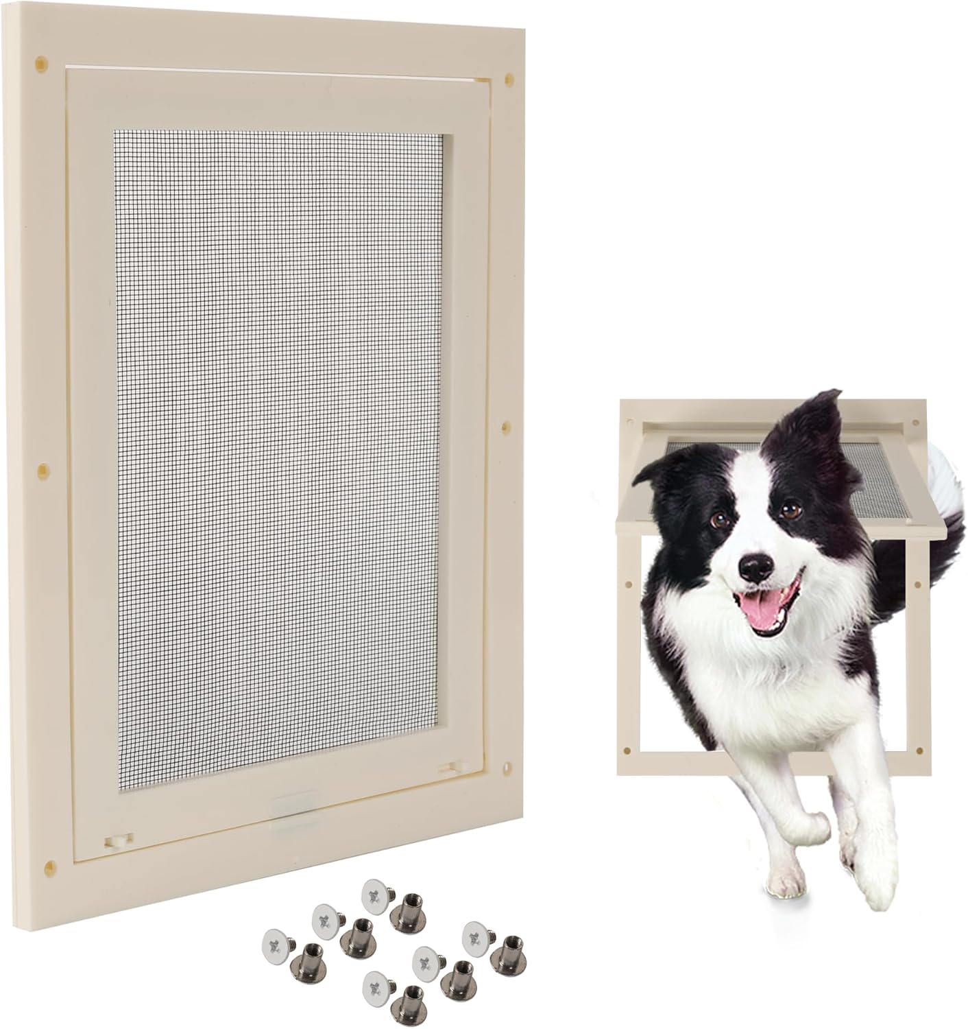 Tongass EasytoInstall Screen Door Pet Flap 8” x 9 1/4