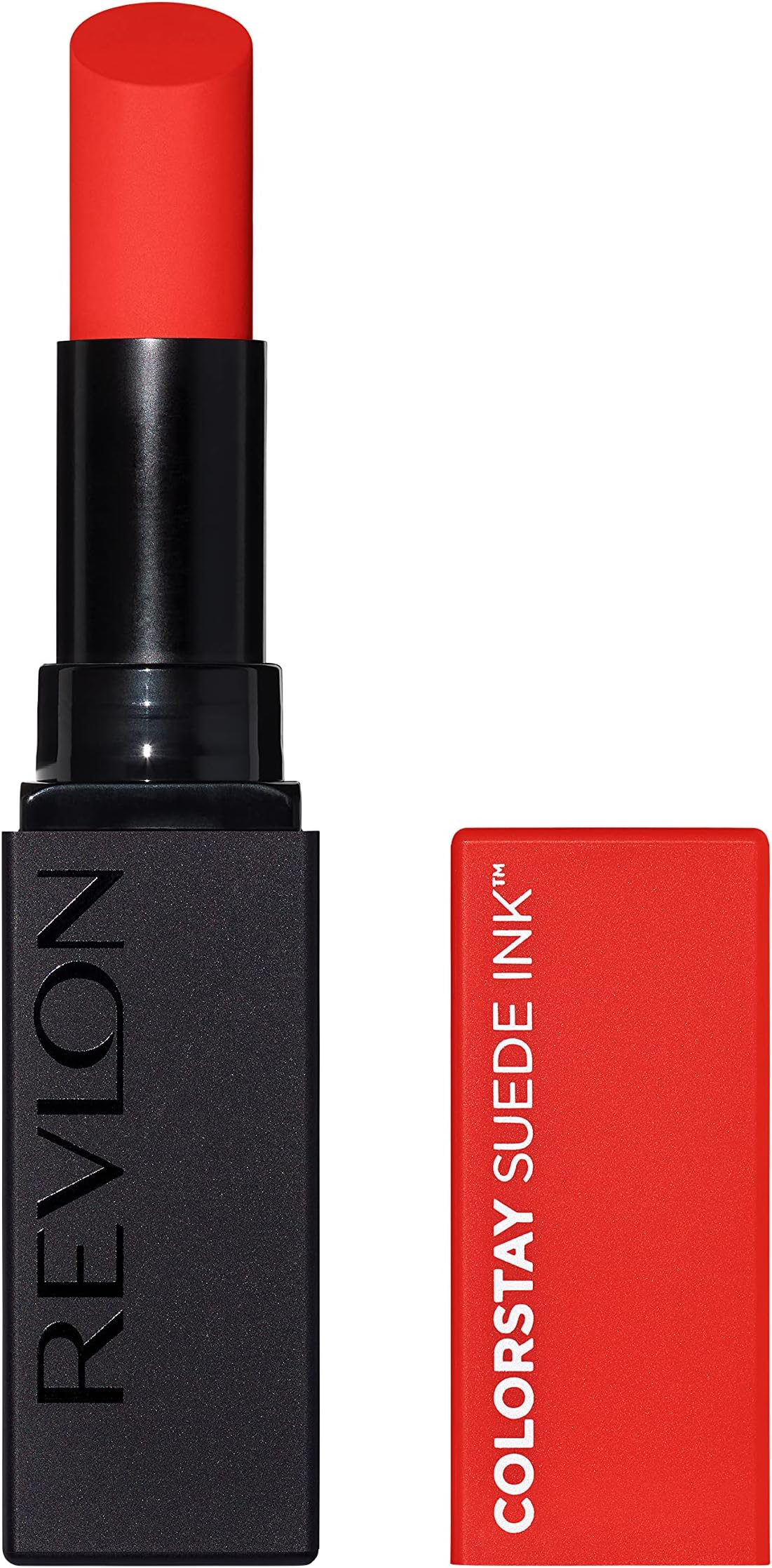 Revlon (007 Feed The Flame) - Lipstick by, ColorStay Suede Ink, Built-in Primer, Infused with Vitamin E, Waterproof, Smudgeproof, Matte Colour, 007 Feed The Flame (Pack of 1)