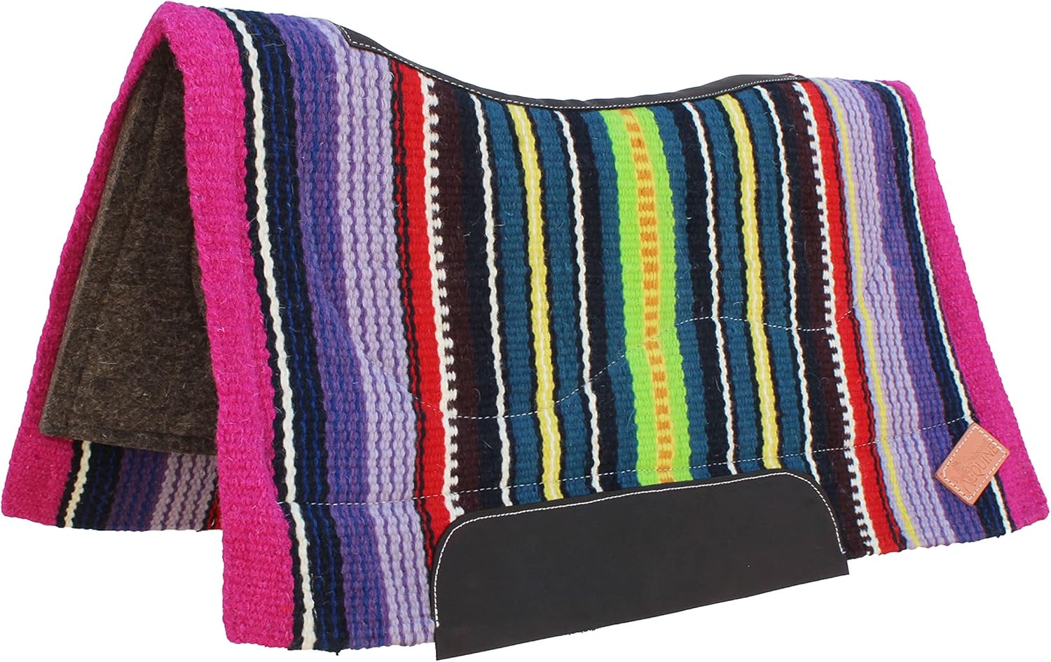 CHALLENGER Horse Western Handwoven Serape New Zealand Wool Contoured Felt Saddle Pad 39227