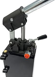 Magister Hydraulics Double Acting Hydraulic Hand Pump with 5 QTs Tank - Manual Hydraulic Pump with Changeover Valve - 2.7 CID, 3600 PSI, 3/8
