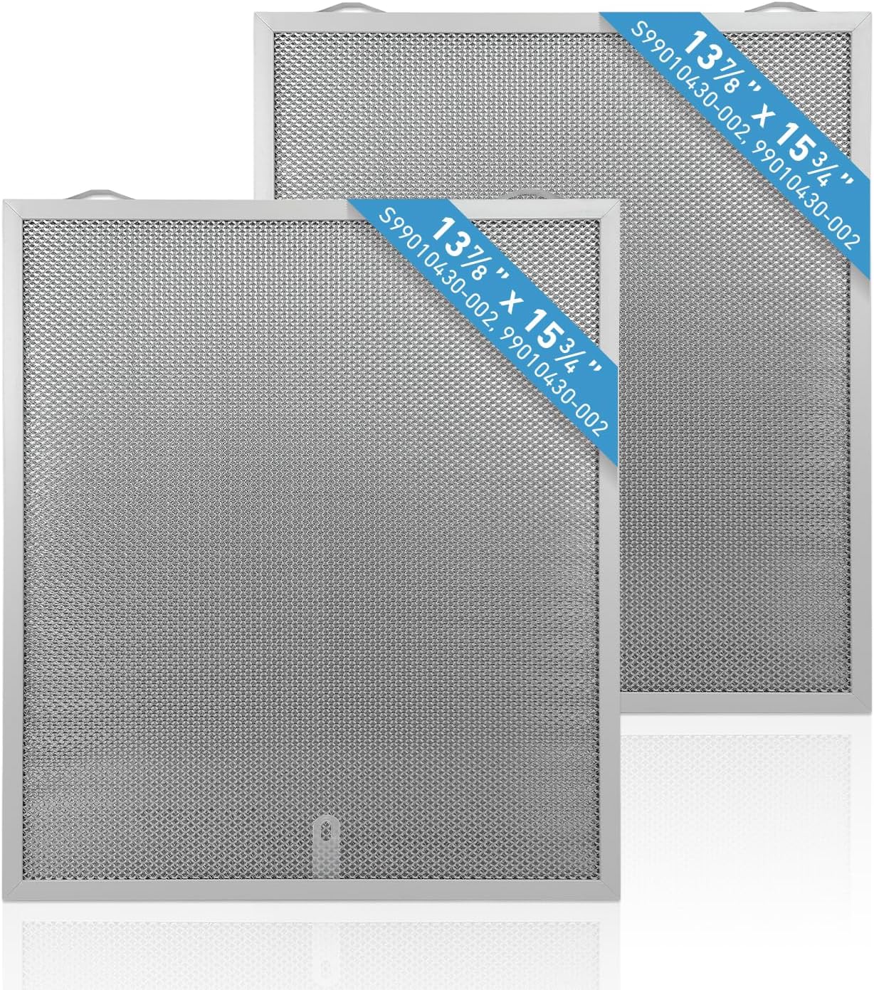2 Pack S99010430-002 Range Hood Filter 15-3/4" x 13-7/8" x 3/8" Compatible with Broan Nutone Kenmore range hoods,Replaces 4512880 99010430-002 Range Hood Aluminum Grease Filter
